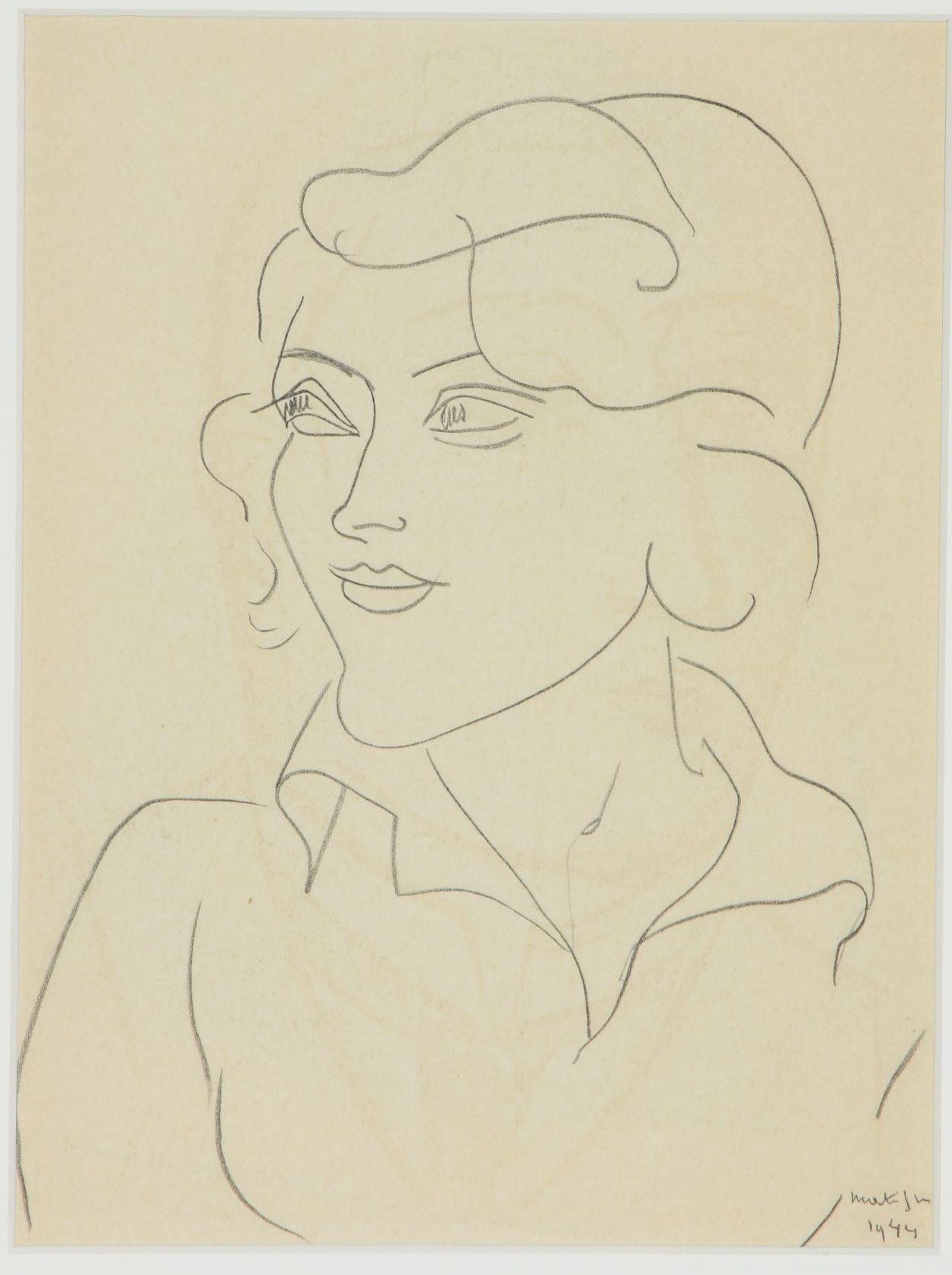 Lithograph after Henri Matisse "Mademoiselle A. Nelck", 1954