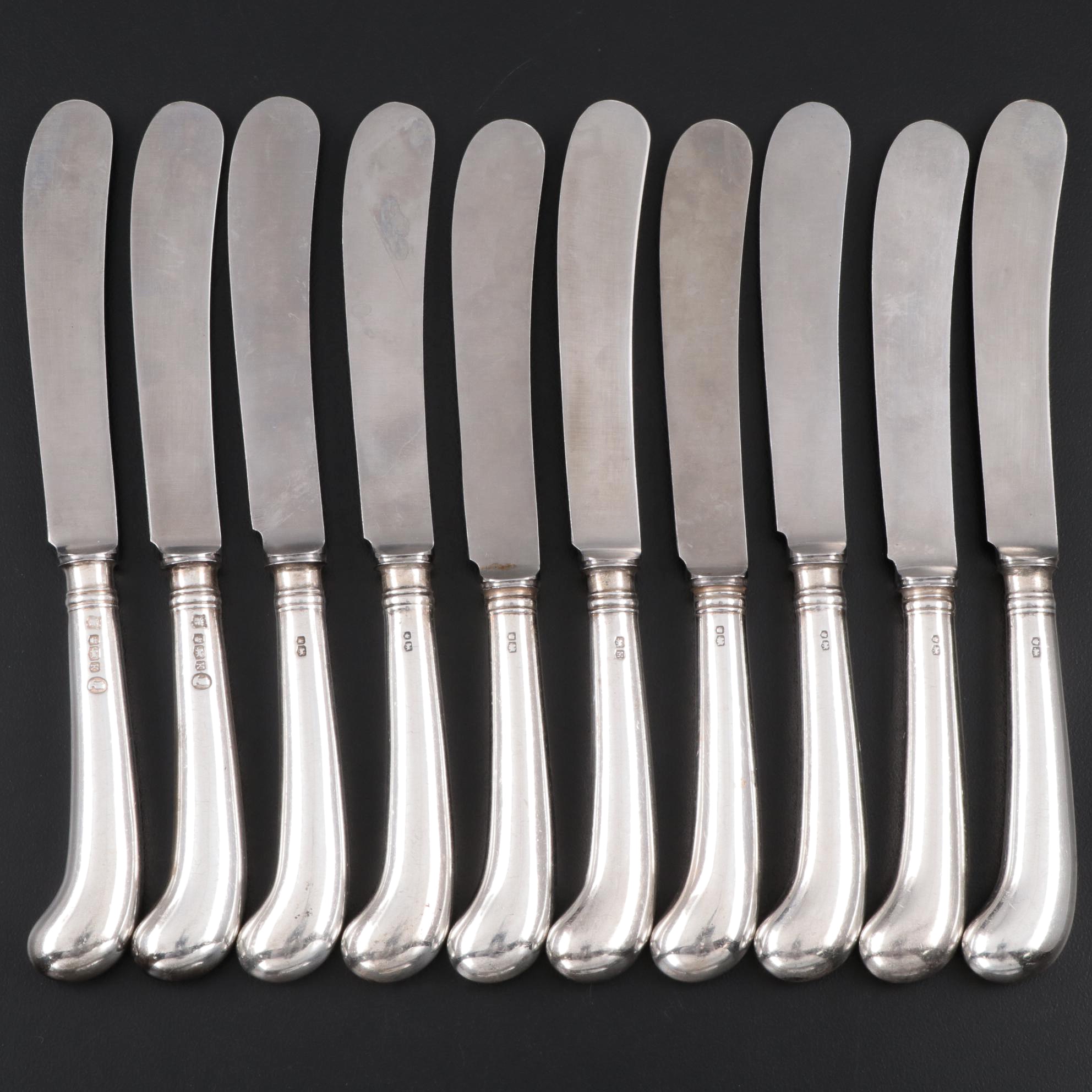 Cooper Brothers & Sons Ltd, Sheffield Sterling Silver Knives, 1952