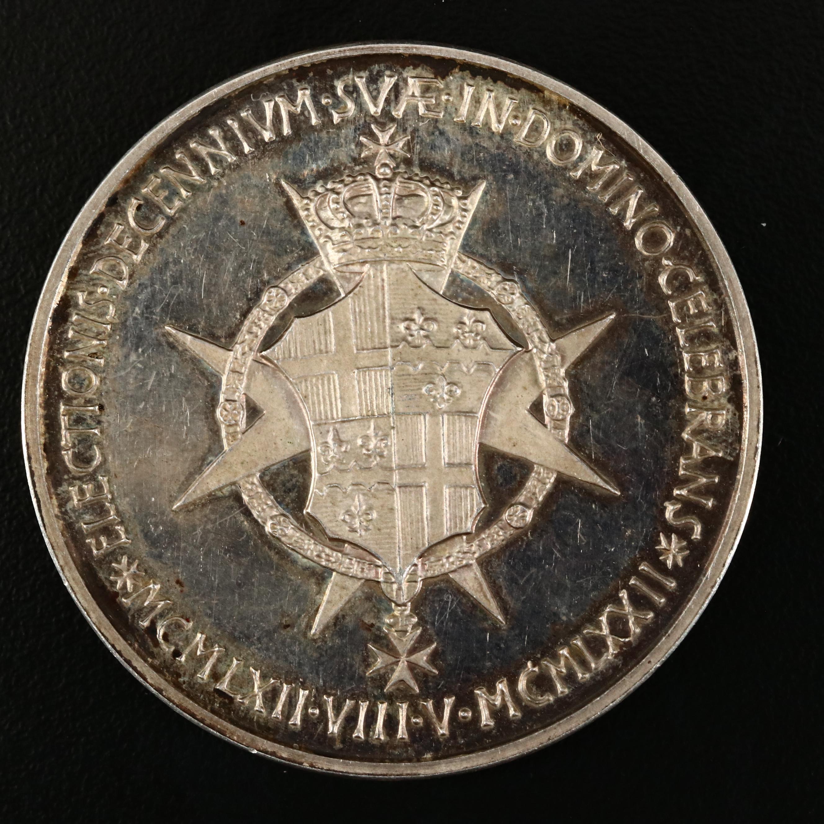 Sovereign Military Order of Malta Silver Medal of Angelo de Mojana, 1972