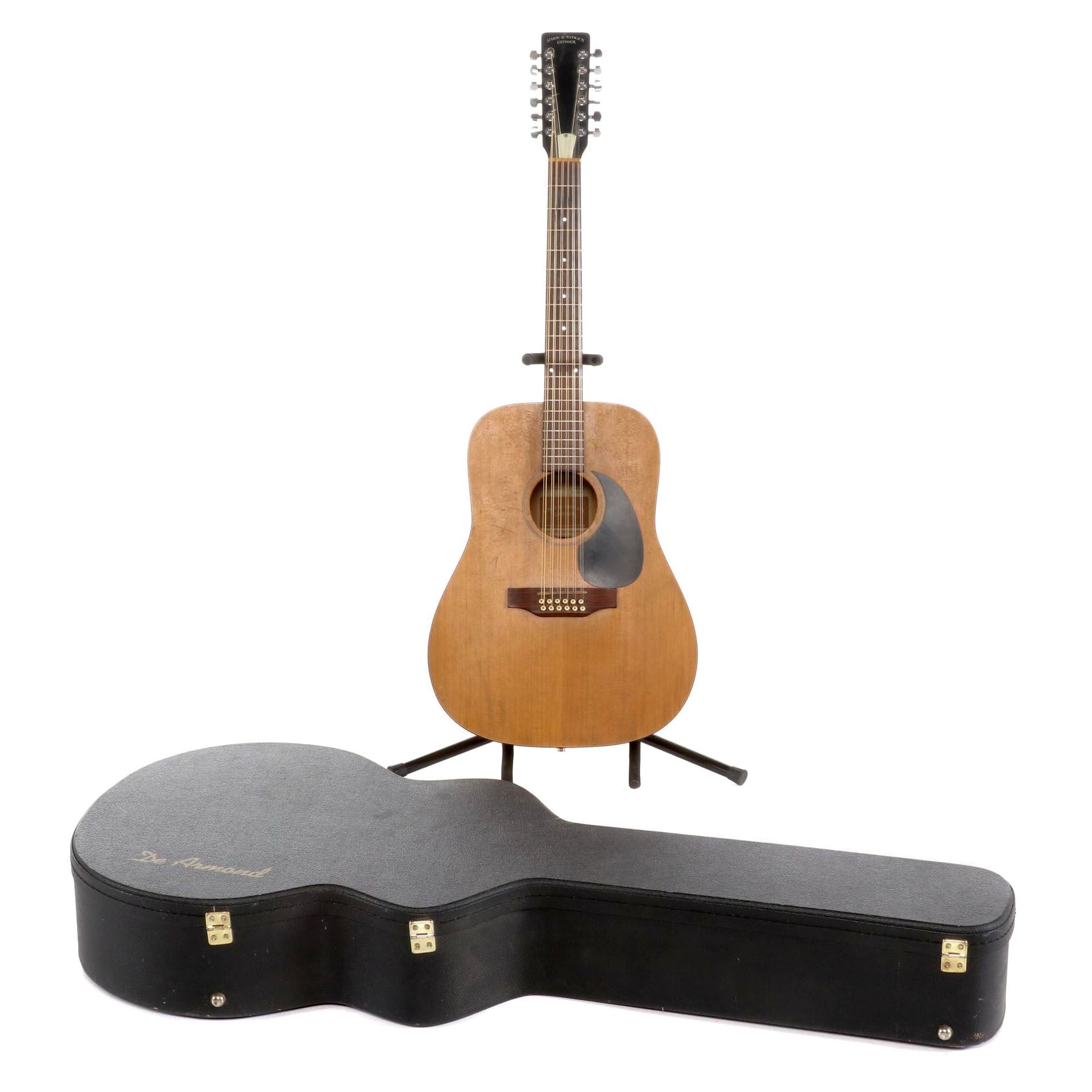 Simon and Patrick Luthier 12 String Acoustic-Electric Guitar with Case and Cable