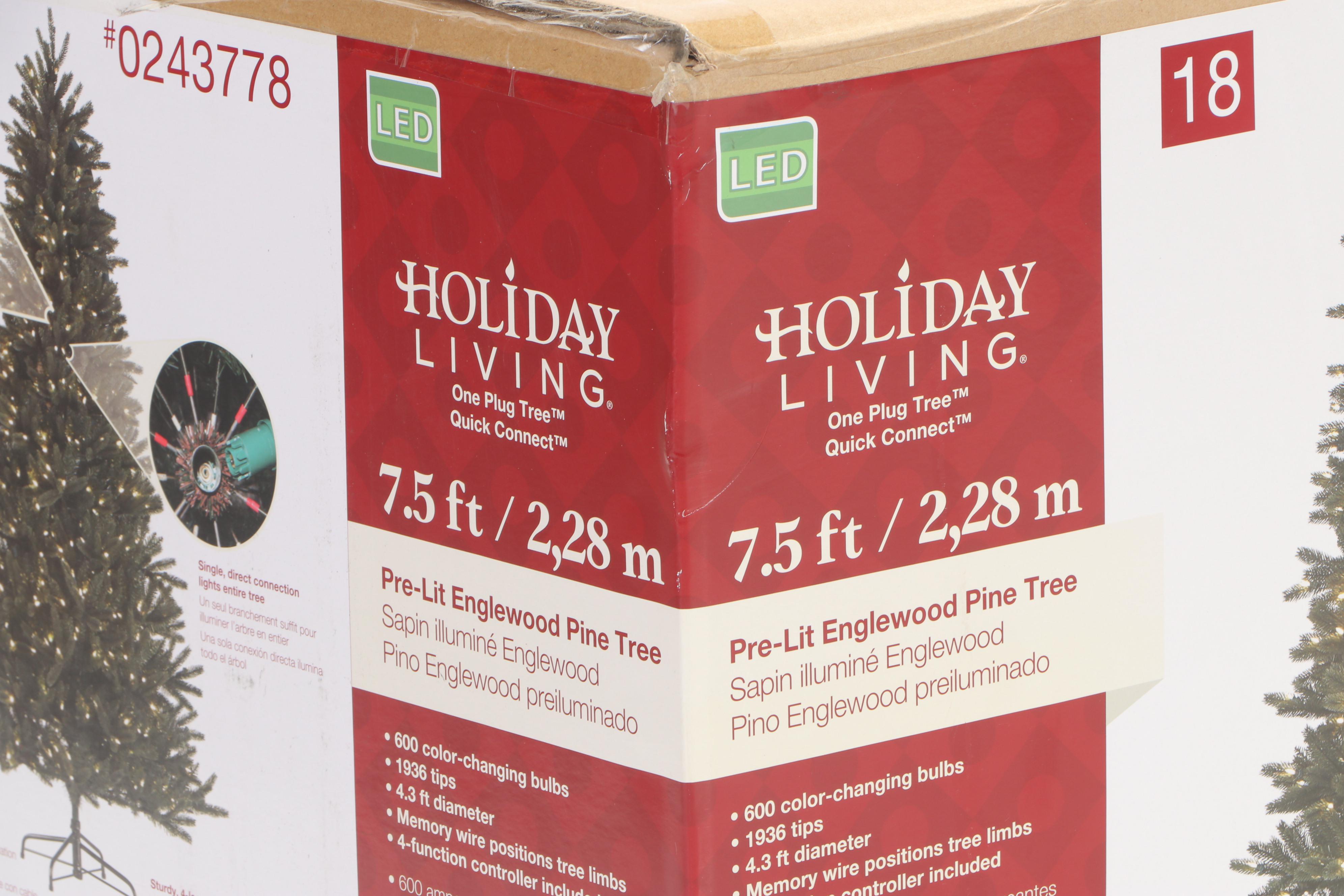 Holiday Living Pre-Lit 7.5' Artificial Christmas Tree