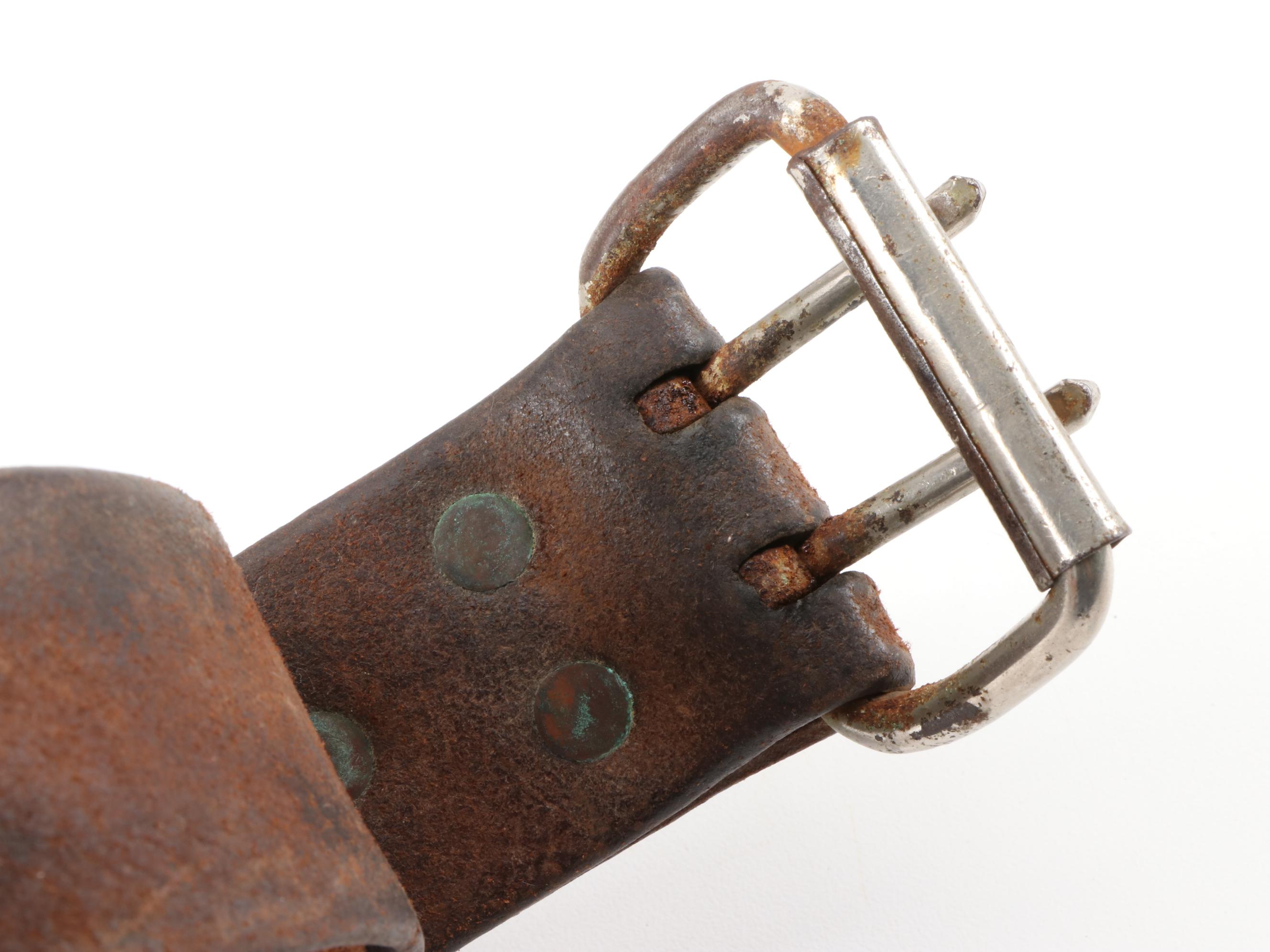 Siskiyou and Liberty Coin Tooled Black Leather Belt with Other Belts, Vintage