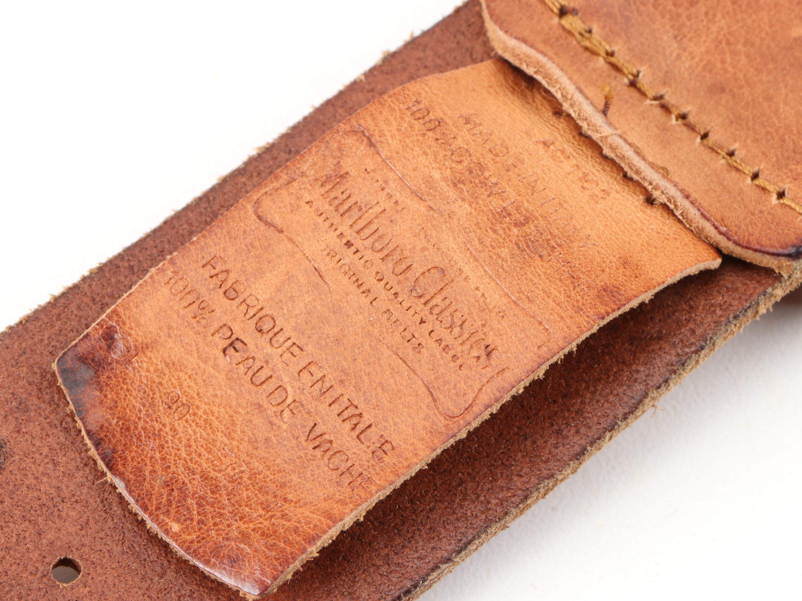 Siskiyou and Liberty Coin Tooled Black Leather Belt with Other Belts, Vintage