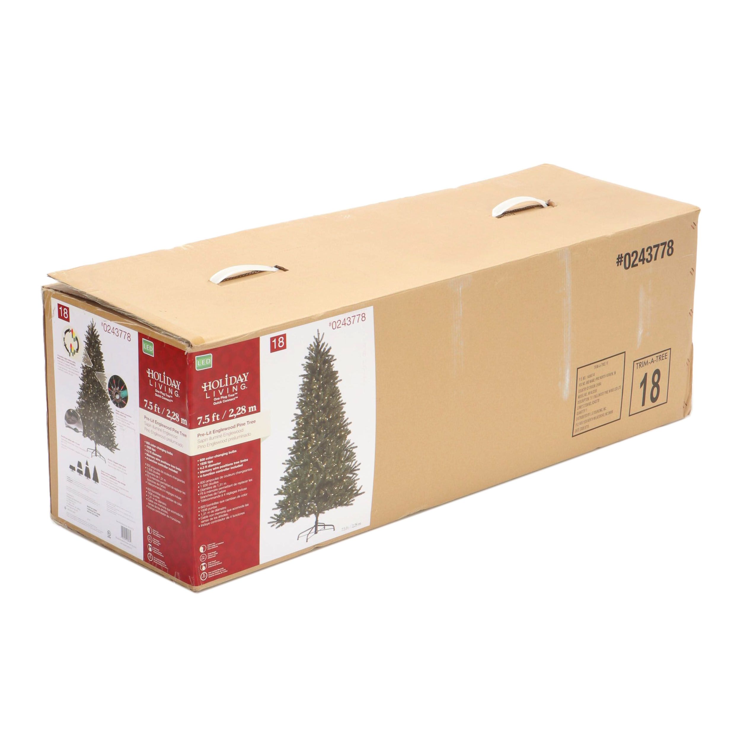 Holiday Living Pre-Lit 7.5' Artificial Christmas Tree