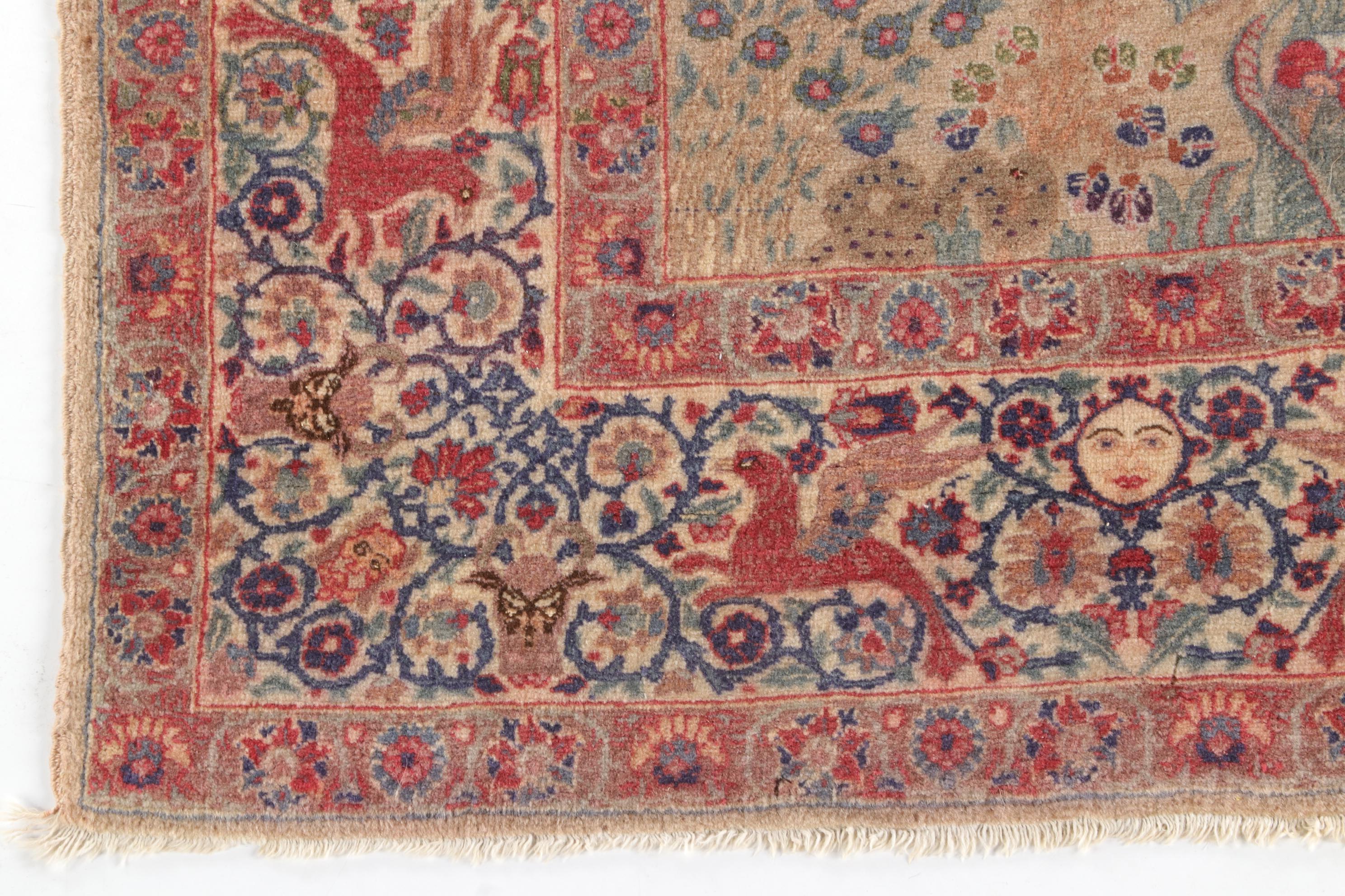 5'7 x 8'11 Hand-Knotted Persian Tabriz Pictorial Wool Rug