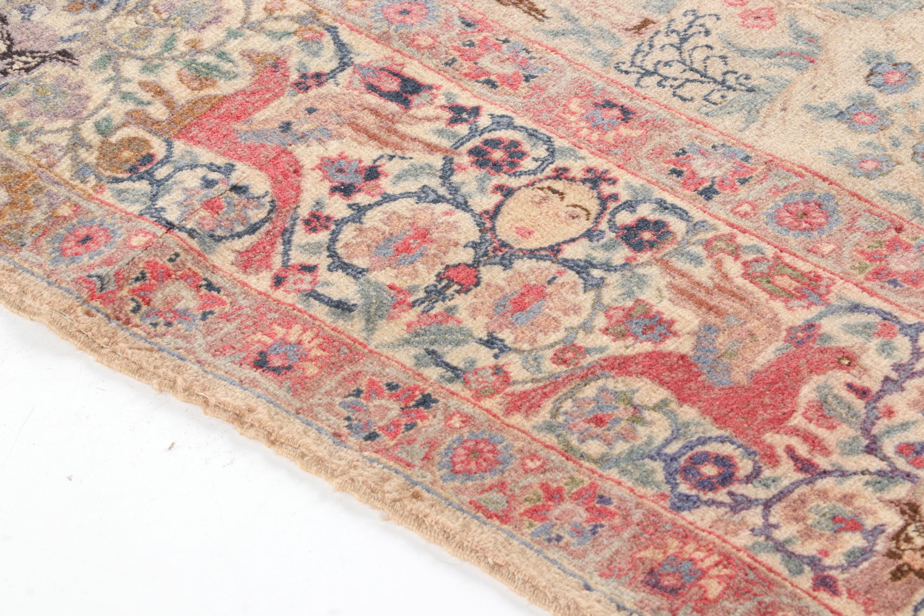 5'7 x 8'11 Hand-Knotted Persian Tabriz Pictorial Wool Rug