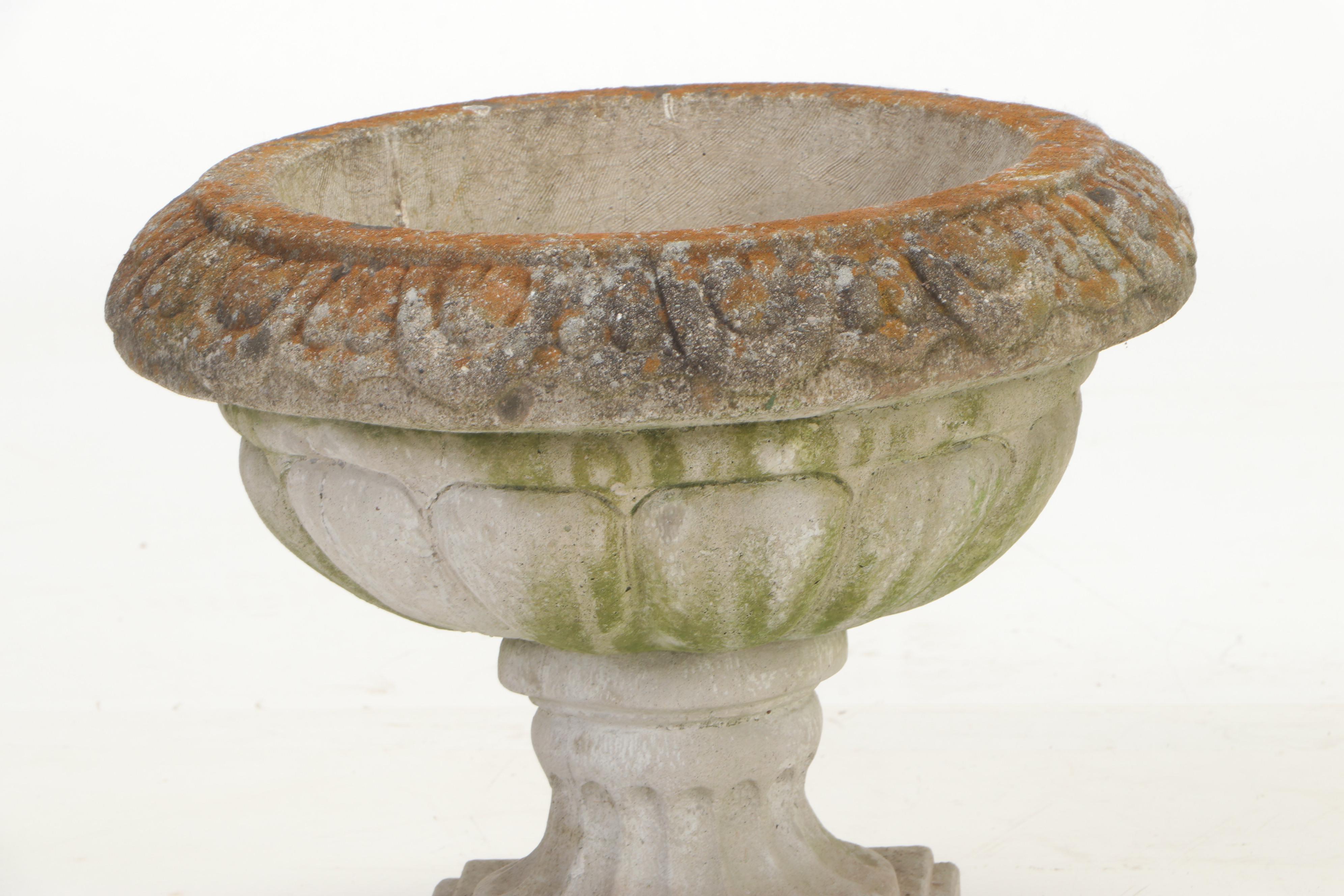 Molded Concrete Garden Urns