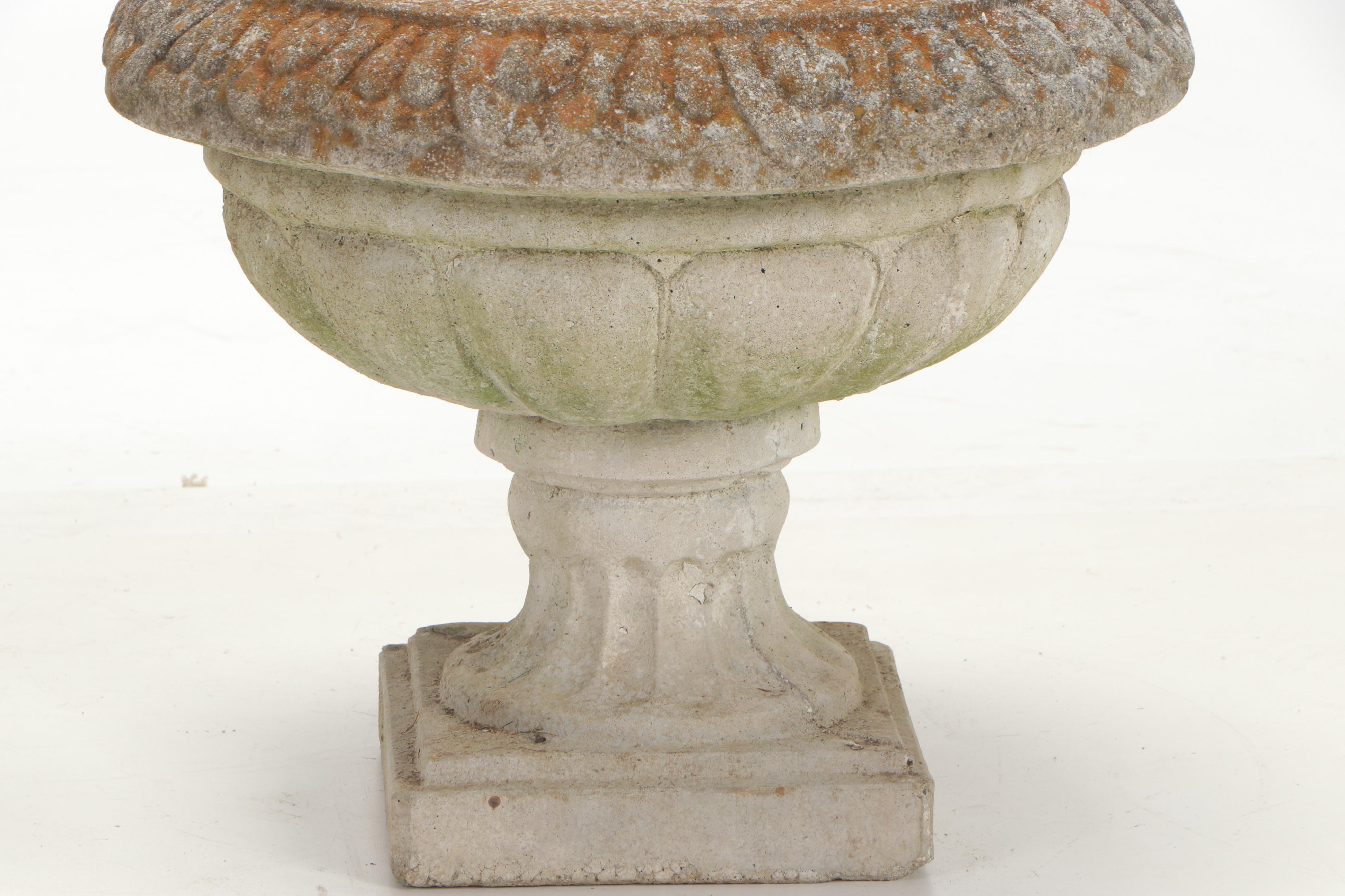 Molded Concrete Garden Urns