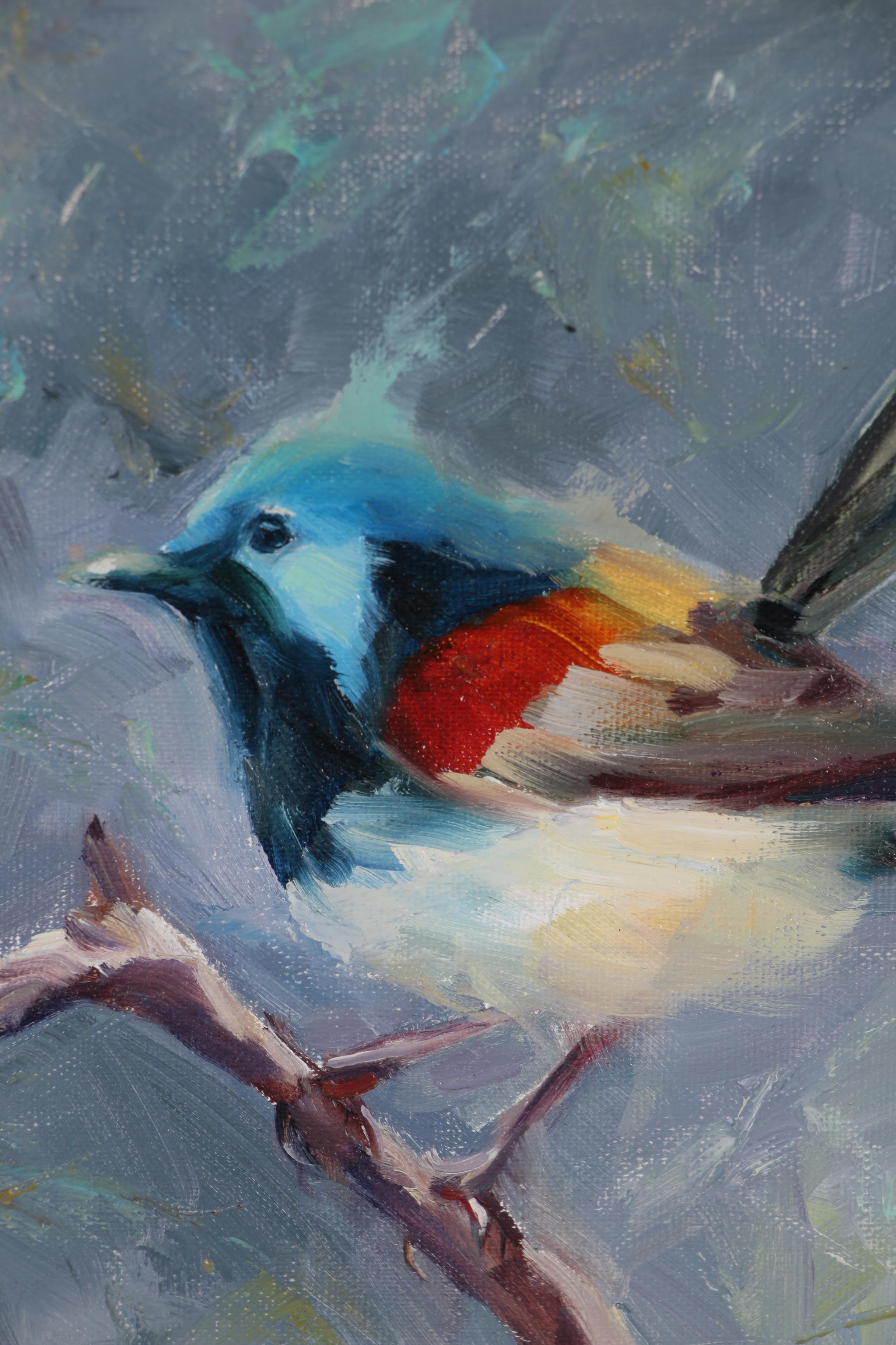 J.G. Oil Painting of a Bird