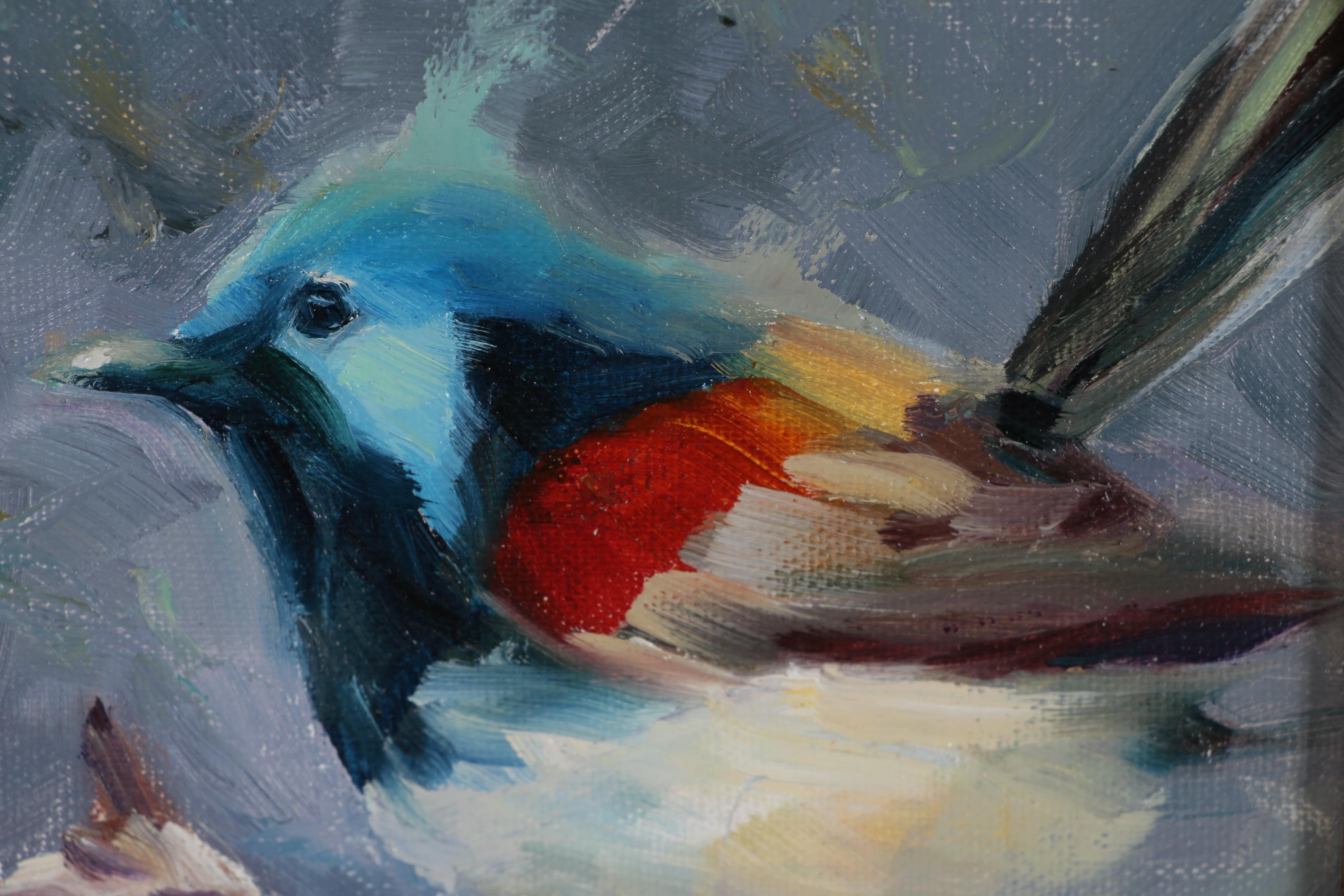 J.G. Oil Painting of a Bird