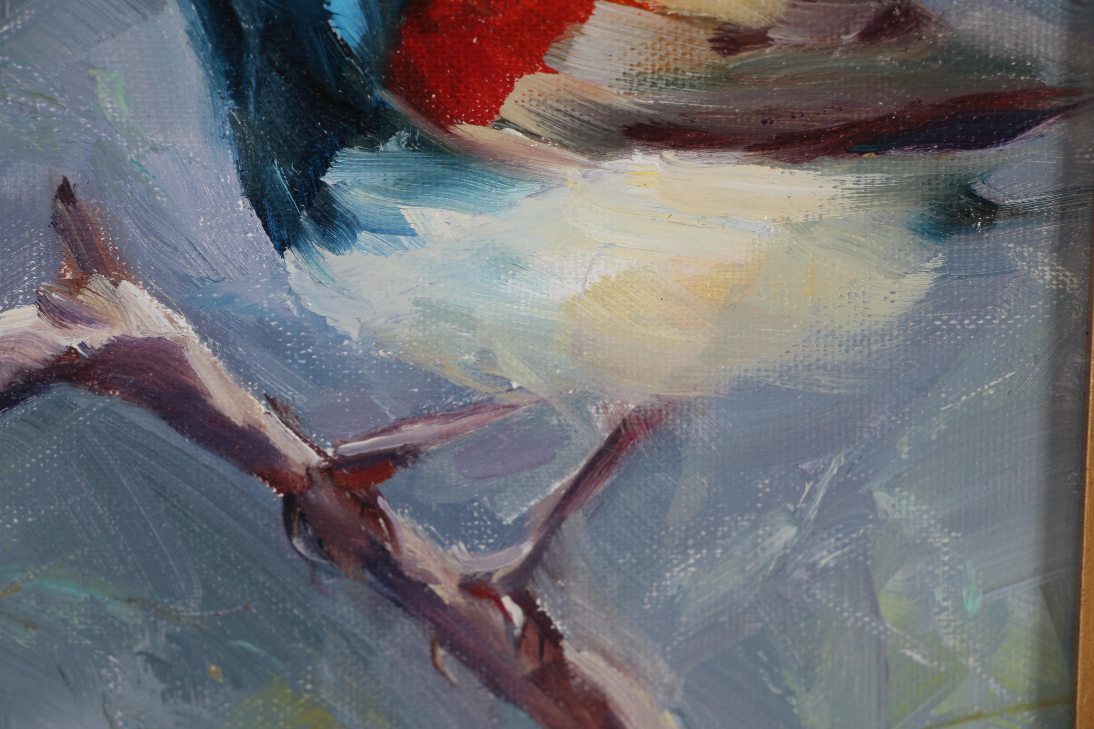 J.G. Oil Painting of a Bird