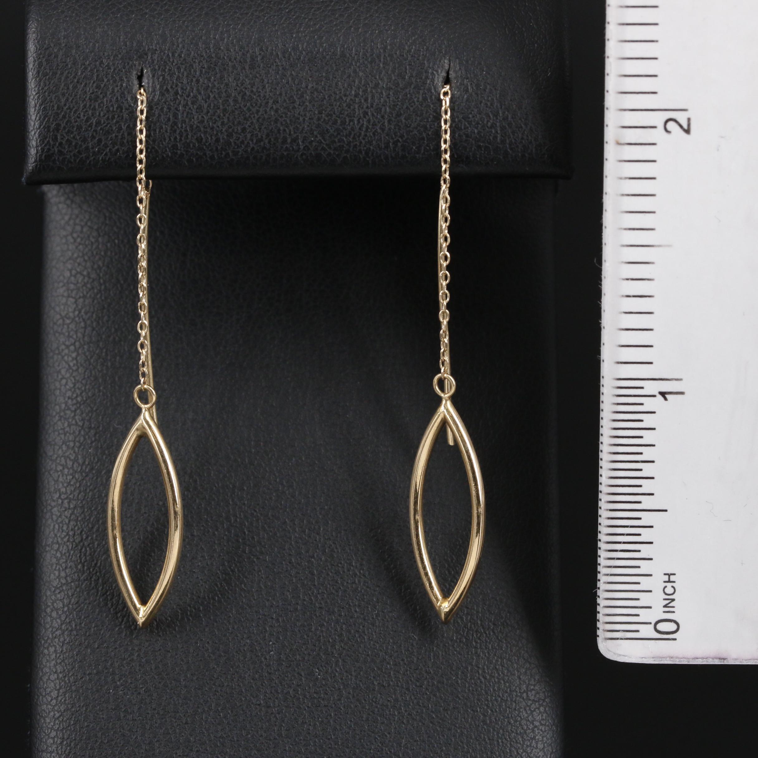 14K Gold Threader Earrings