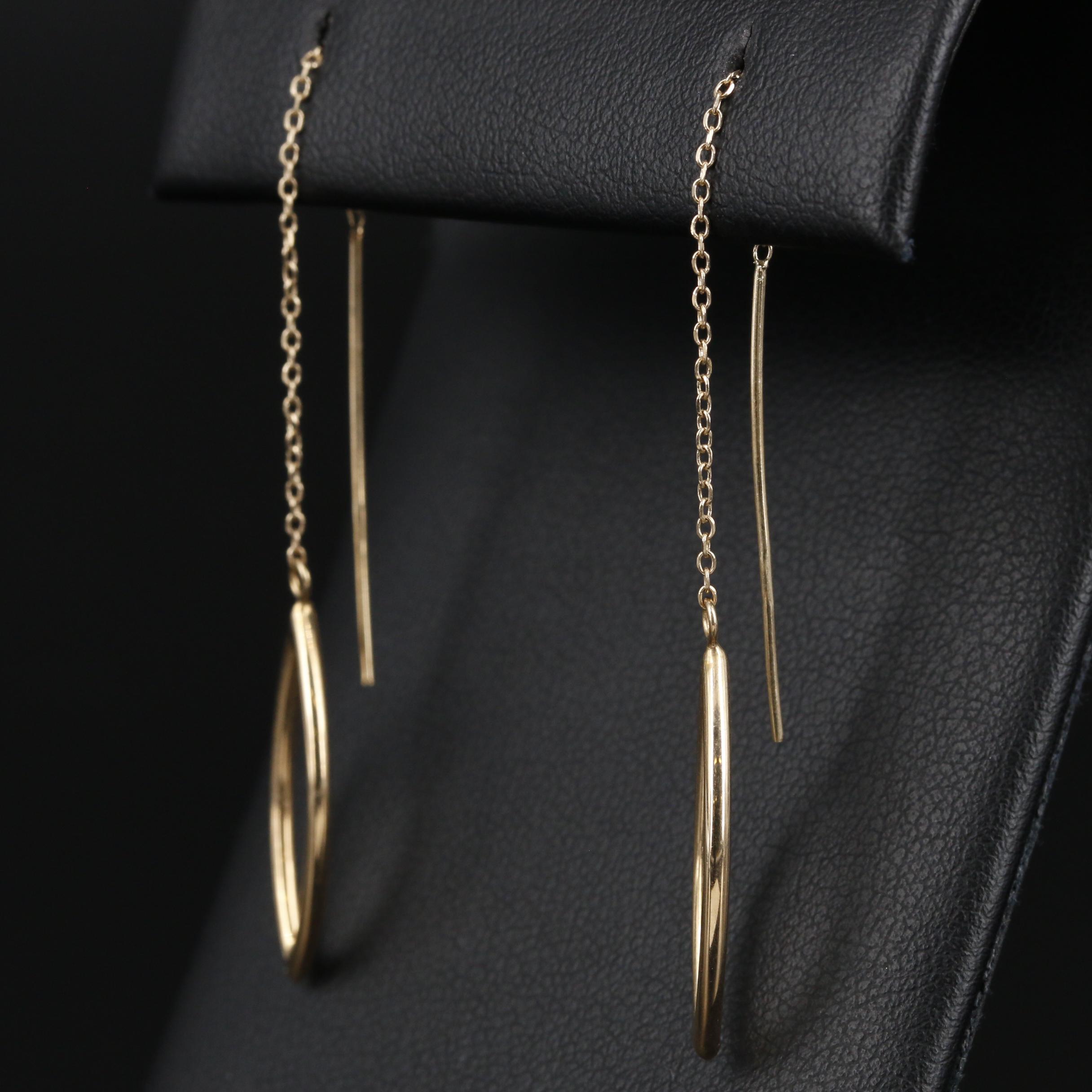 14K Gold Threader Earrings