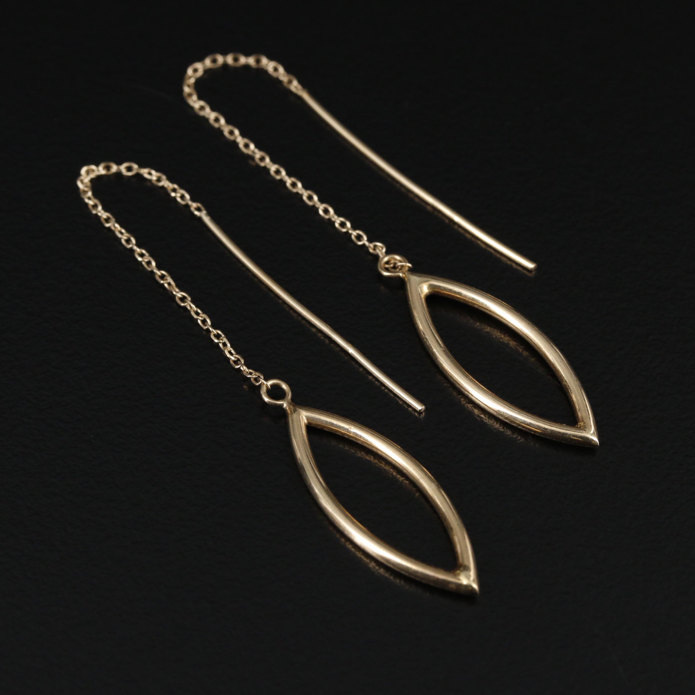 14K Gold Threader Earrings