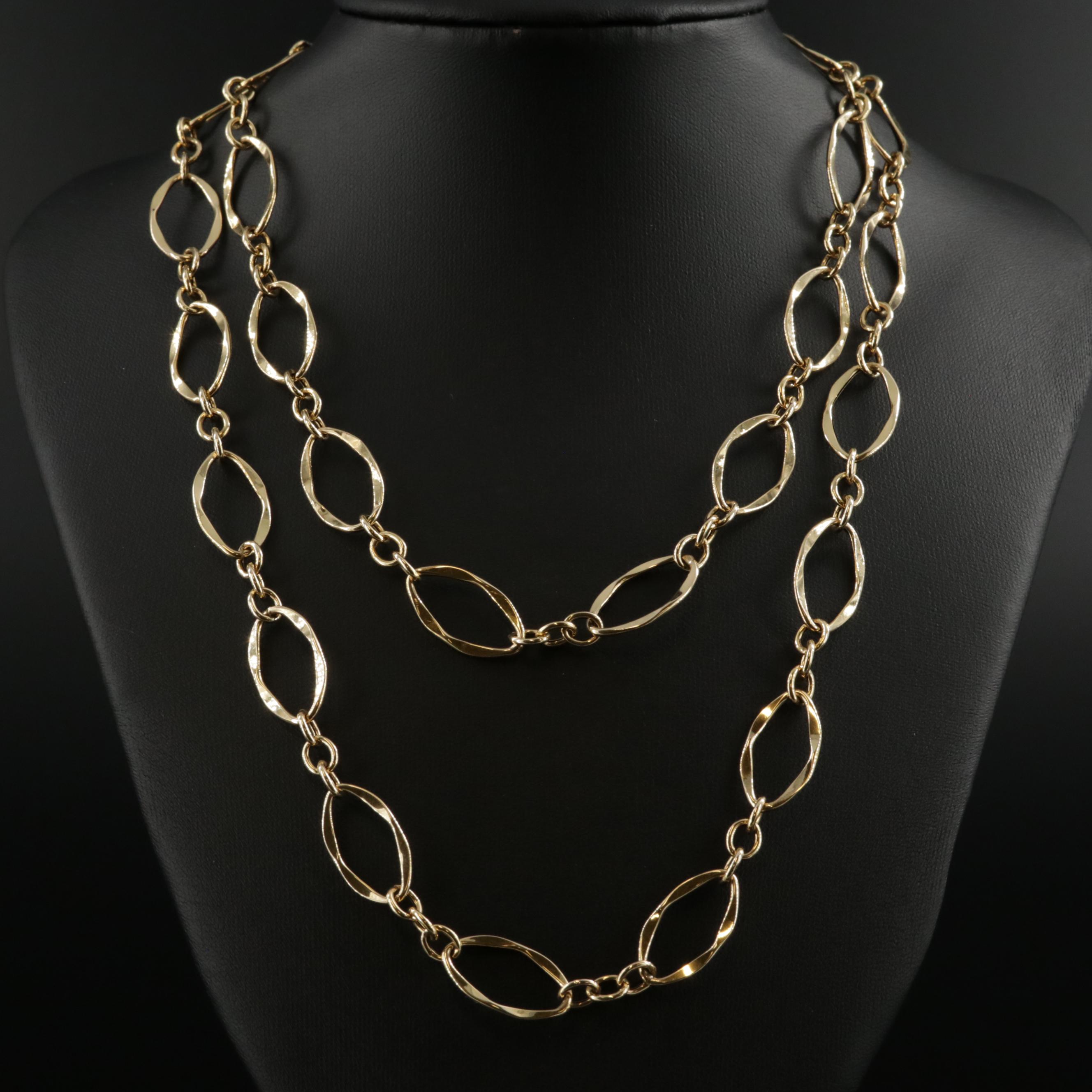 Milor 14K Gold Oval Link Chain