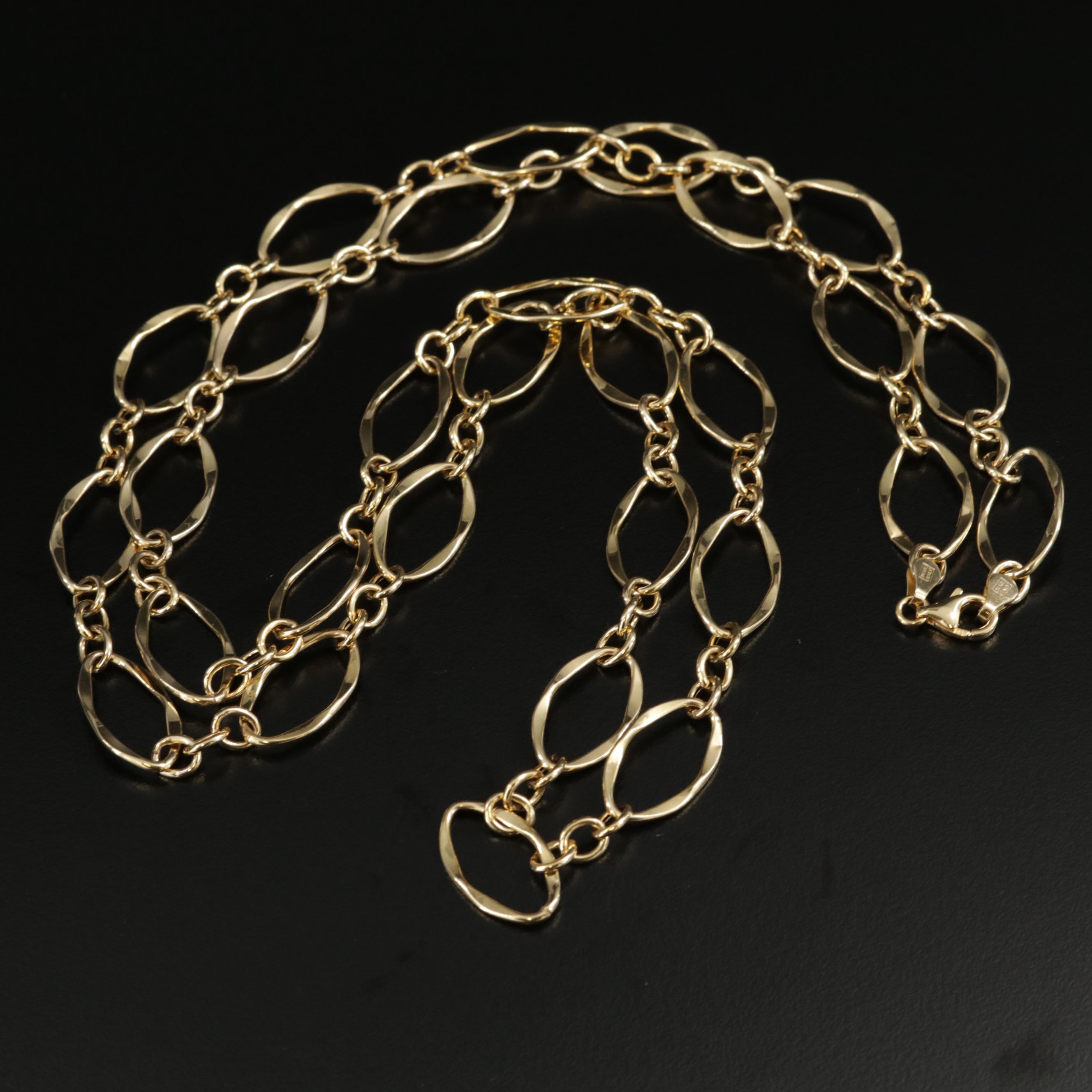 Milor 14K Gold Oval Link Chain