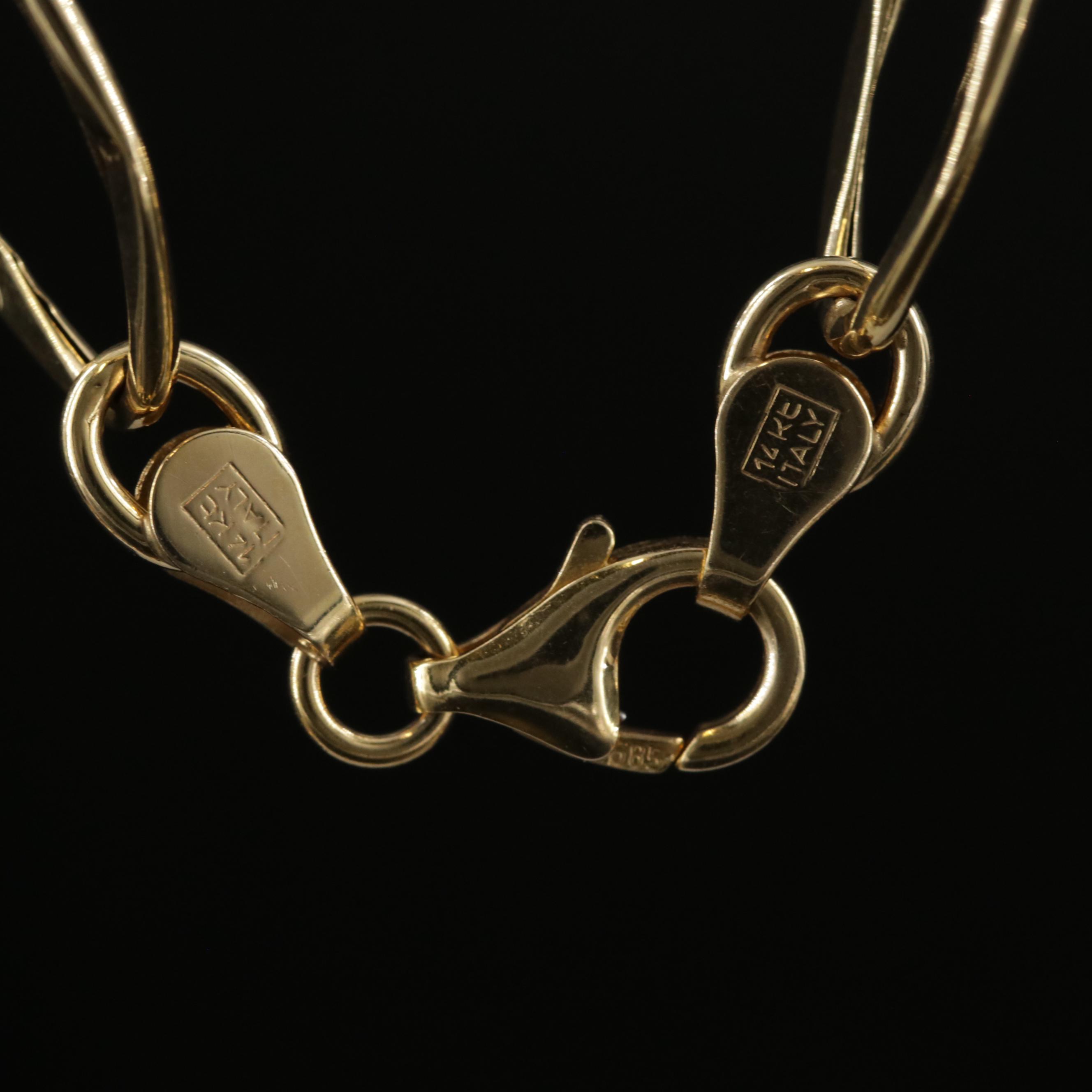 Milor 14K Gold Oval Link Chain