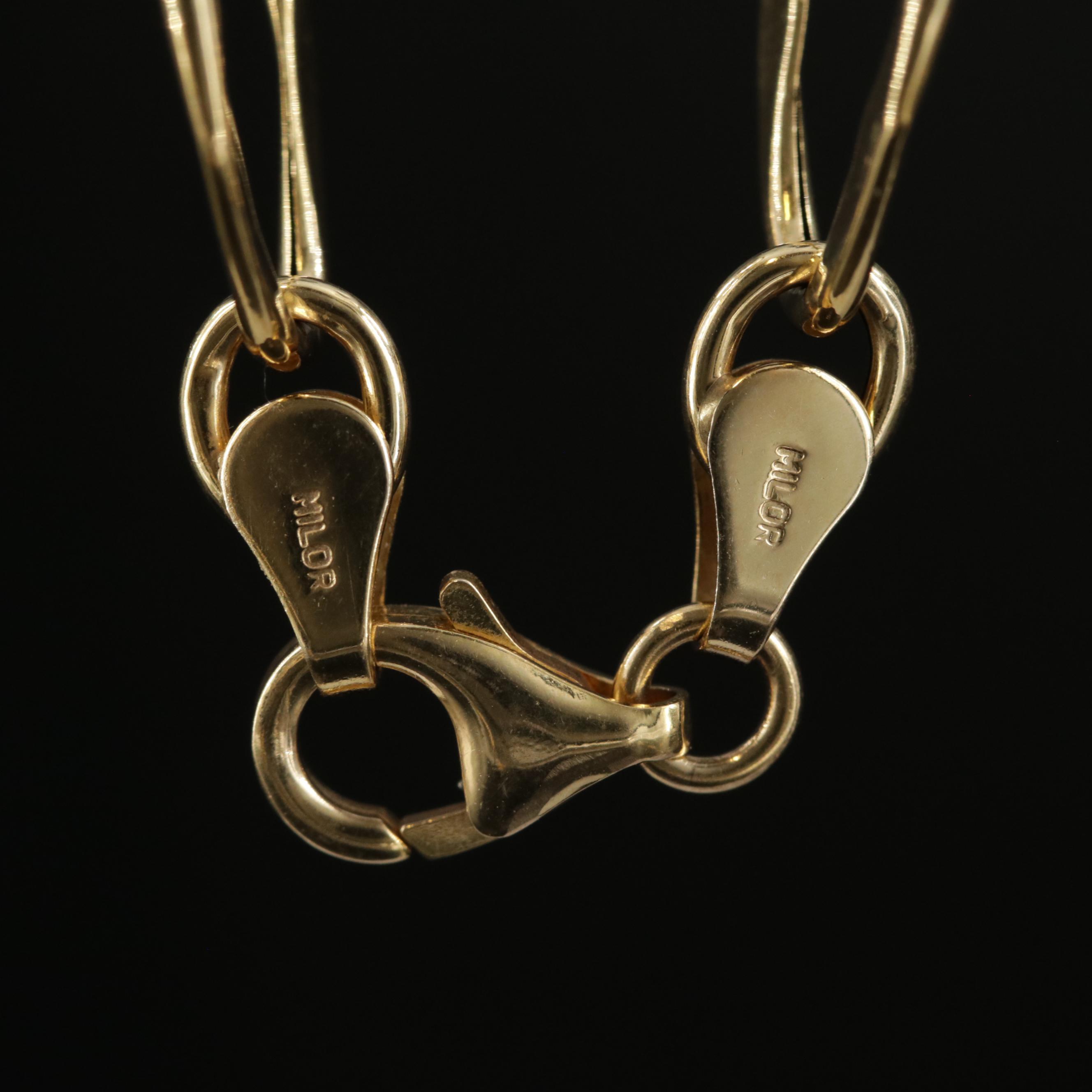 Milor 14K Gold Oval Link Chain