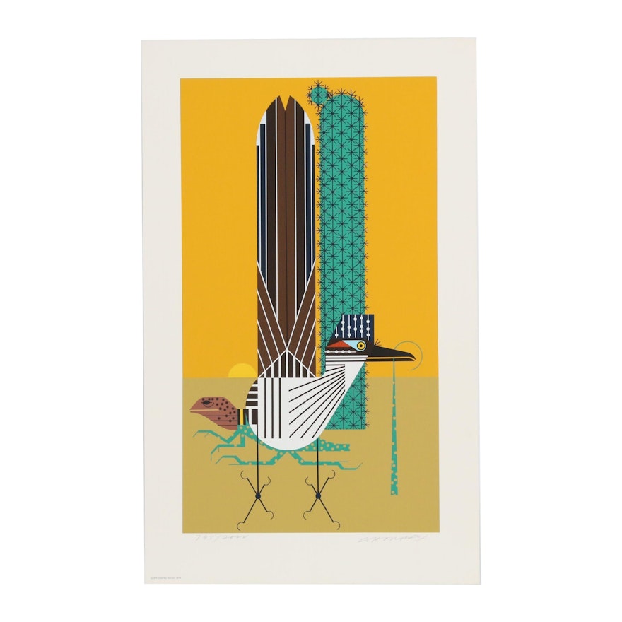Charley Harper Serigraph "Tall Tail"
