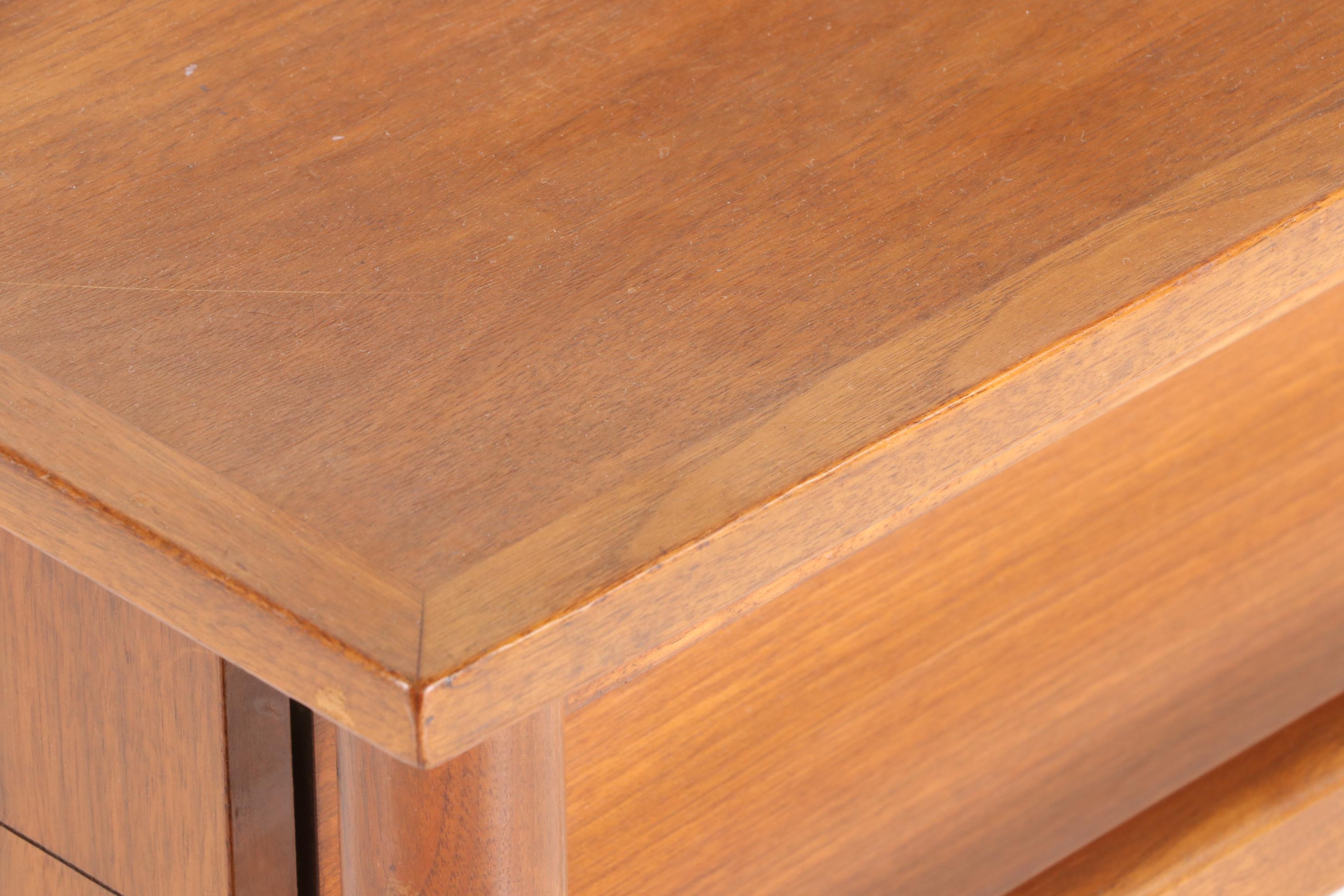 Pair of Hekman Mid Century Modern Walnut Side Tables