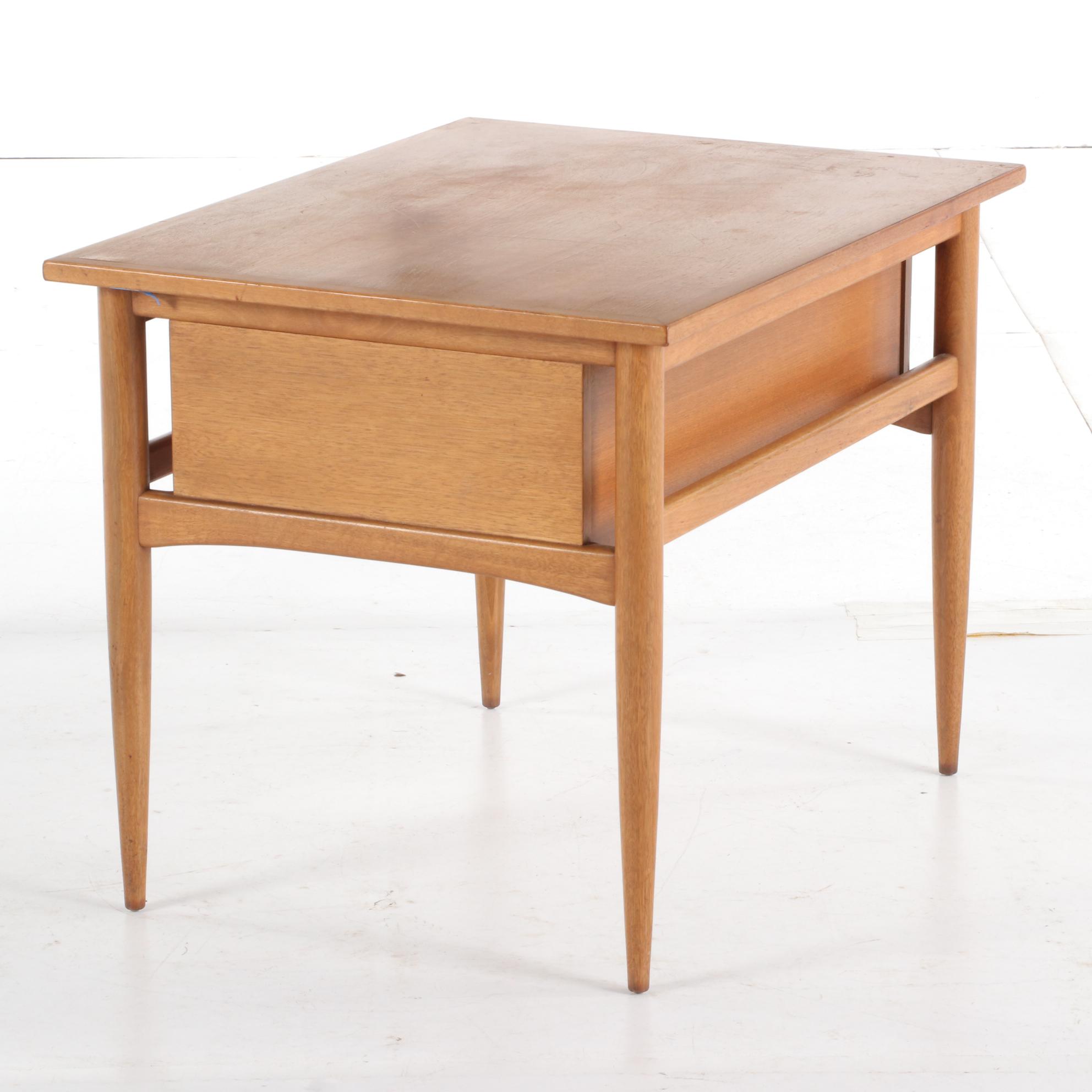 Pair of Hekman Mid Century Modern Walnut Side Tables