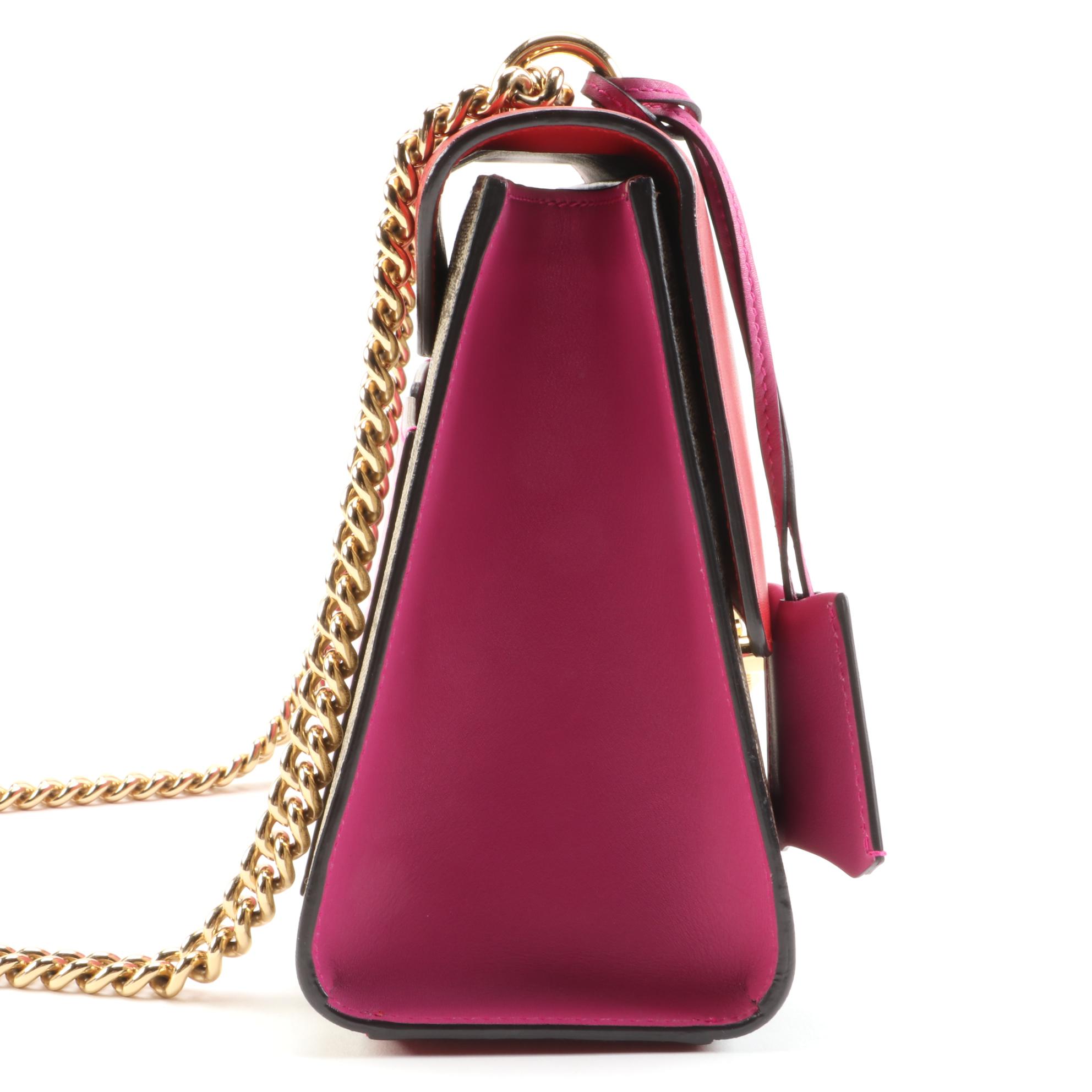 Gucci GG Supreme Canvas and Leather Medium Padlock Shoulder Bag