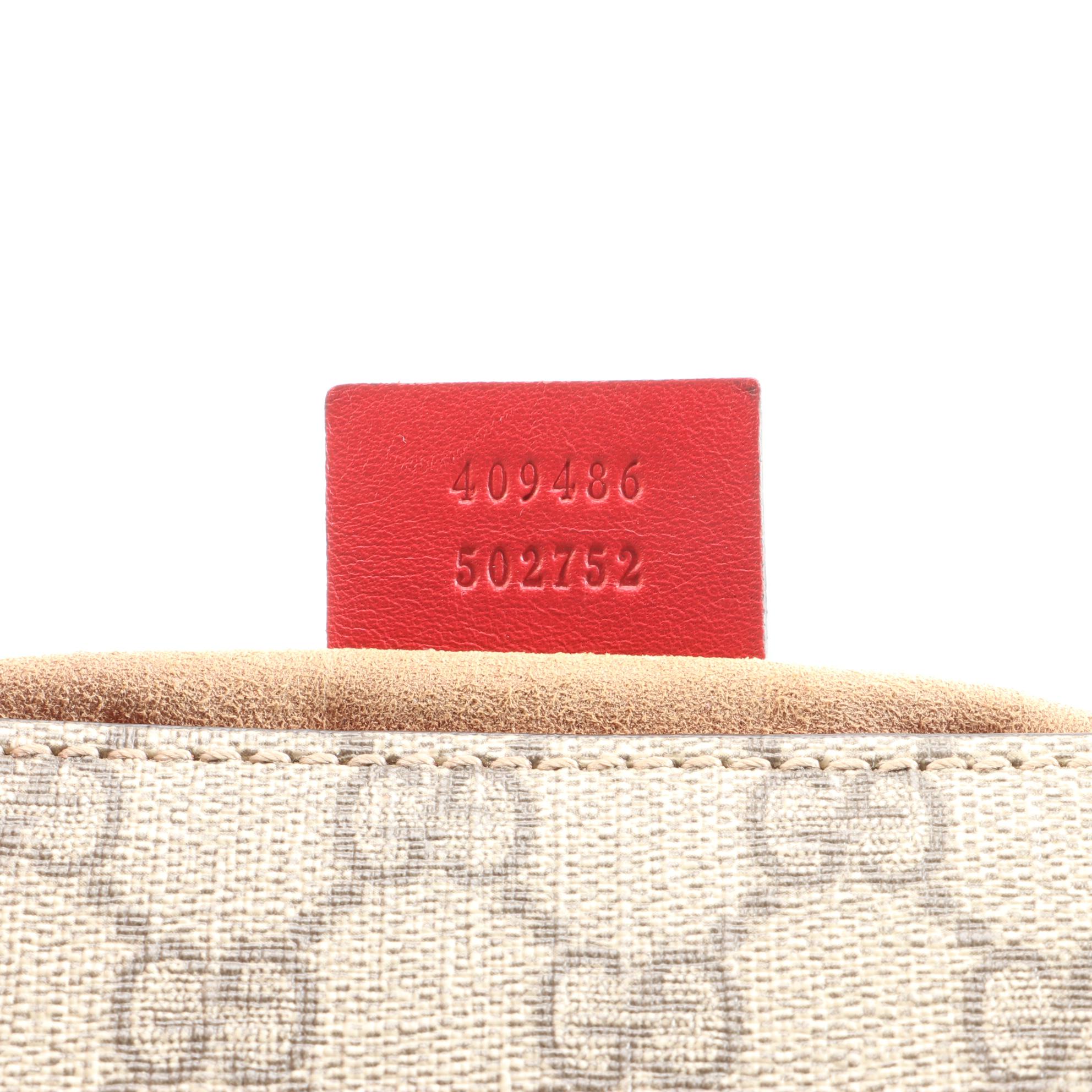 Gucci GG Supreme Canvas and Leather Medium Padlock Shoulder Bag