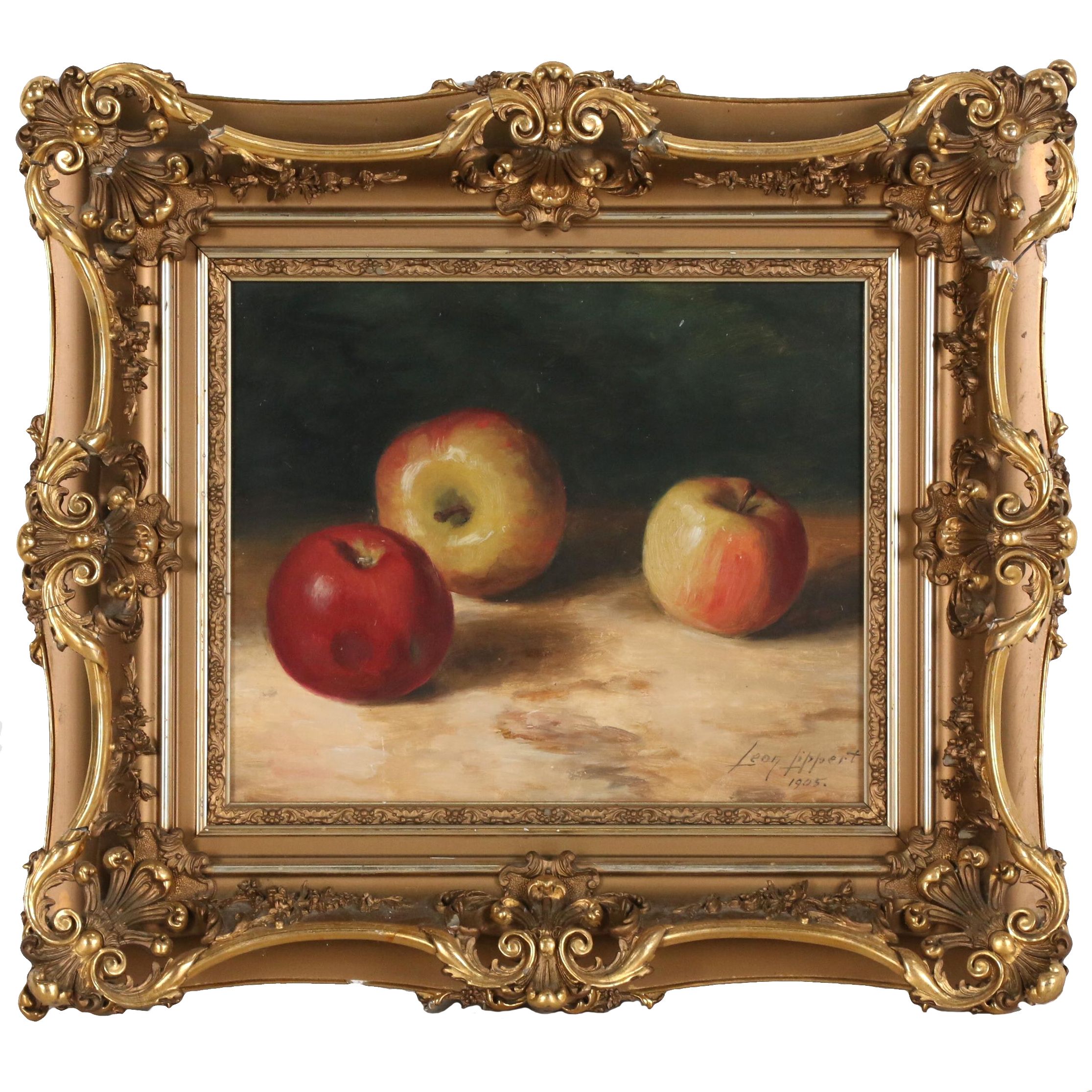 Leon Lippert Still Life Oil Painting, 1905