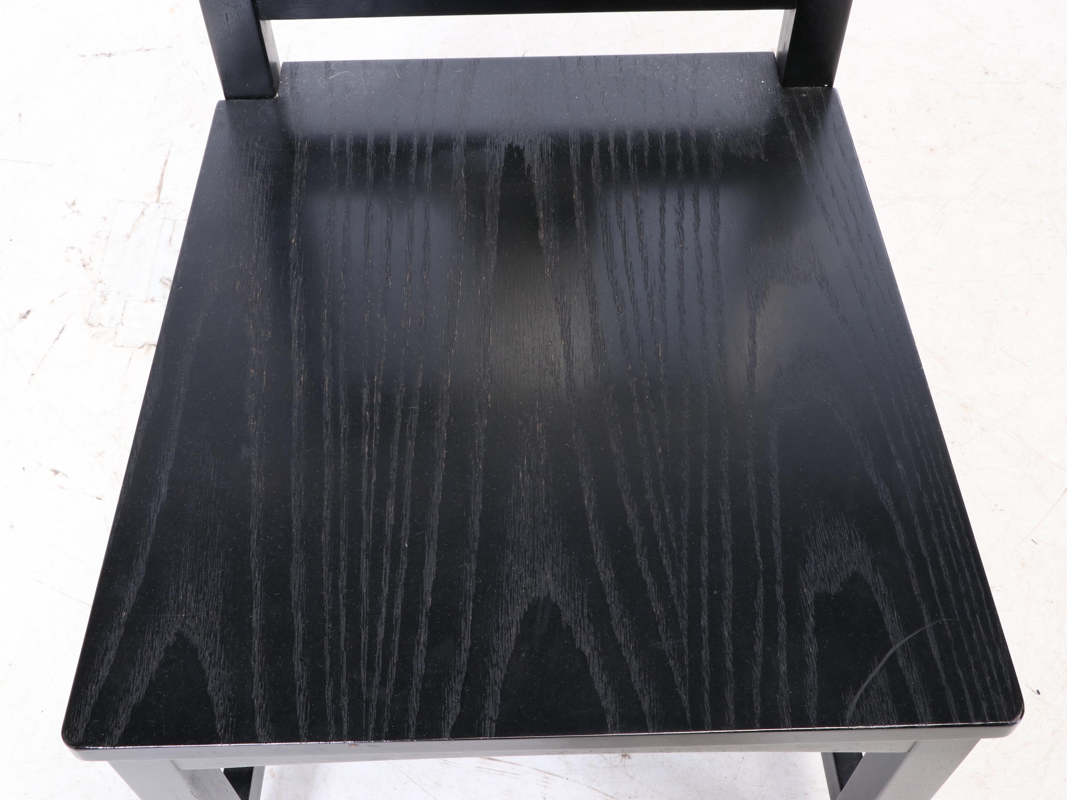 Crate & Barrel Contemporary Ebonized Wood Dining Set