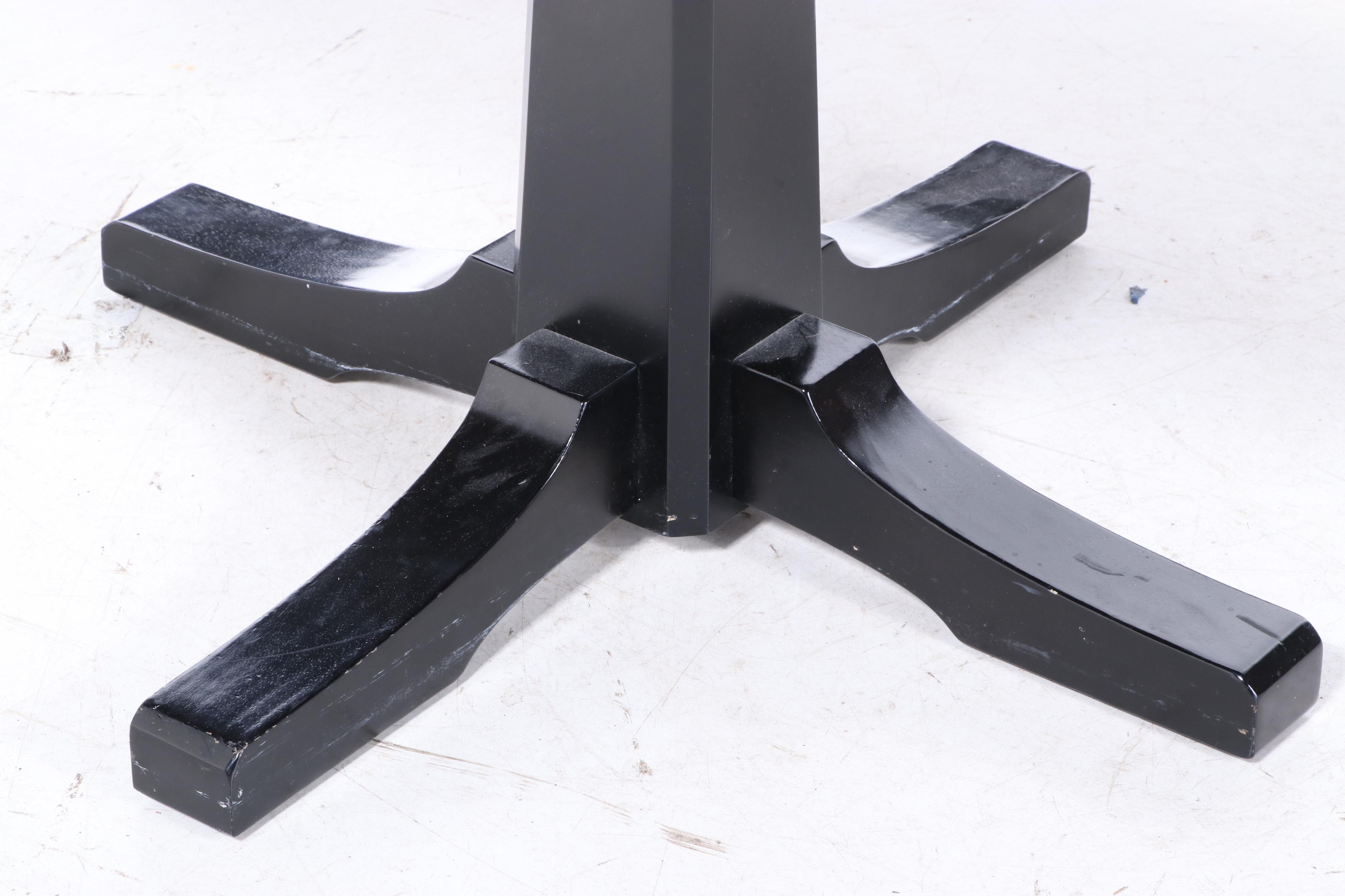 Crate & Barrel Contemporary Ebonized Wood Dining Set