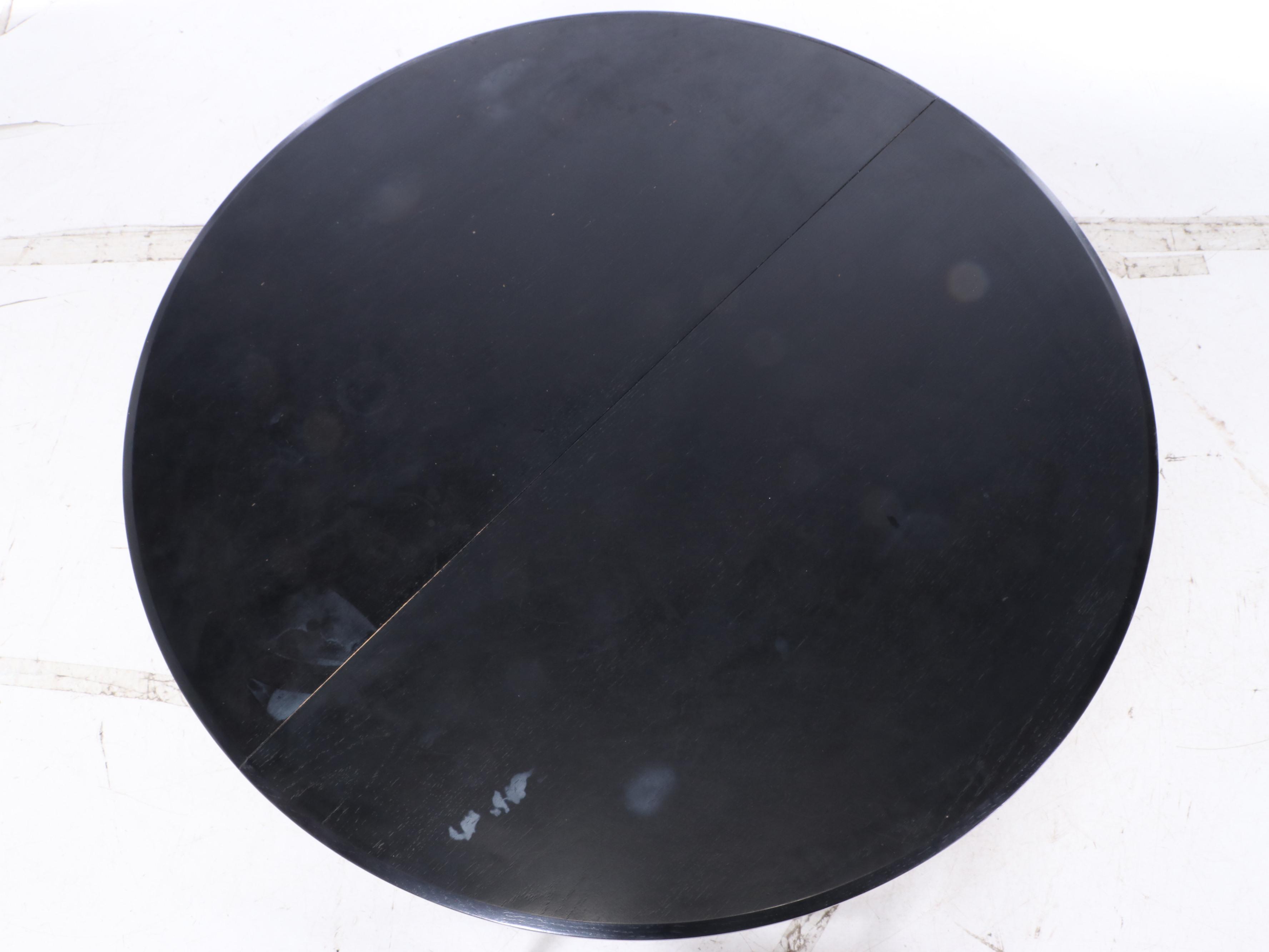 Crate & Barrel Contemporary Ebonized Wood Dining Set