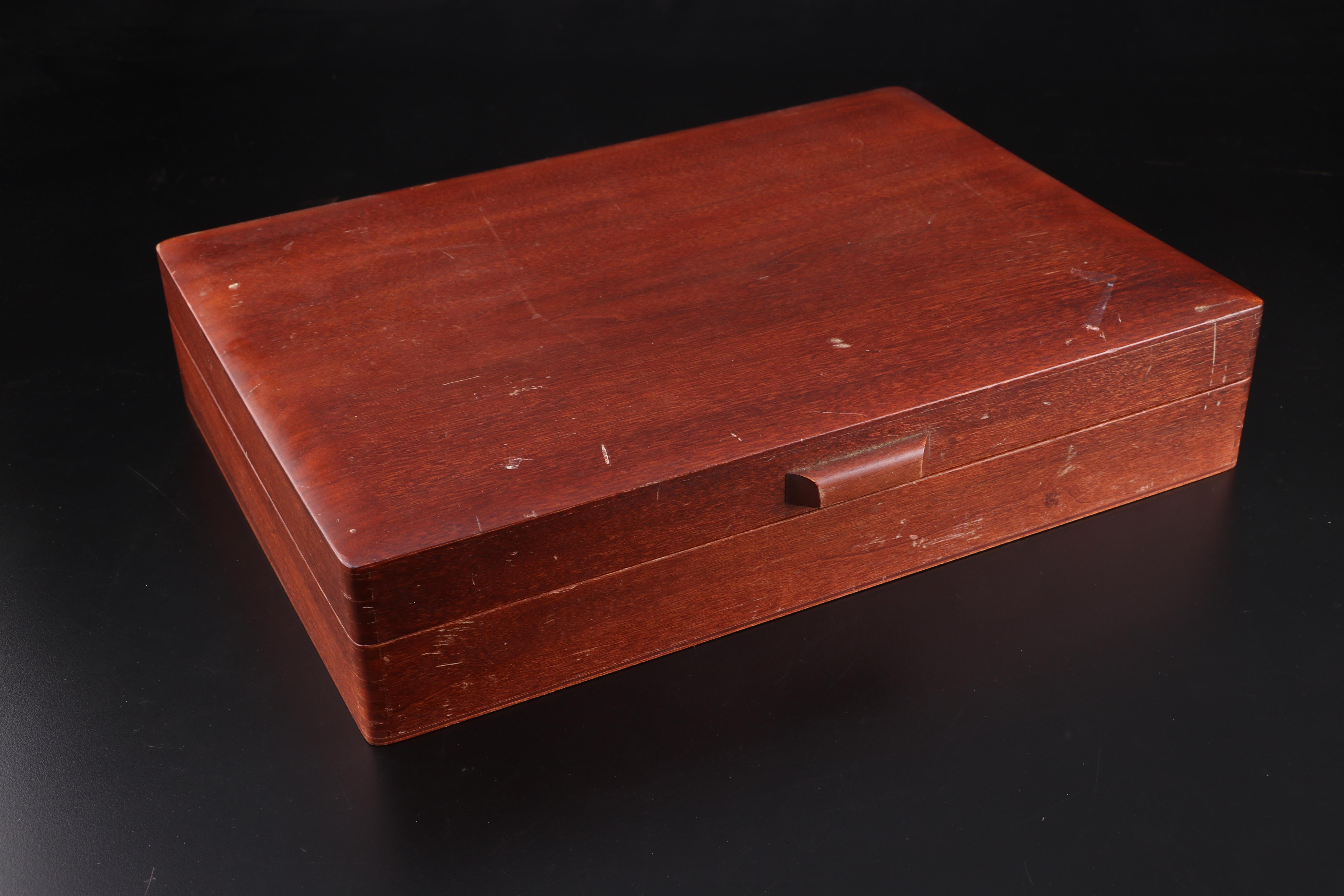 Yamazaki "Cache" Stainless and Gold Accented Flatware Set for Twelve with Chest