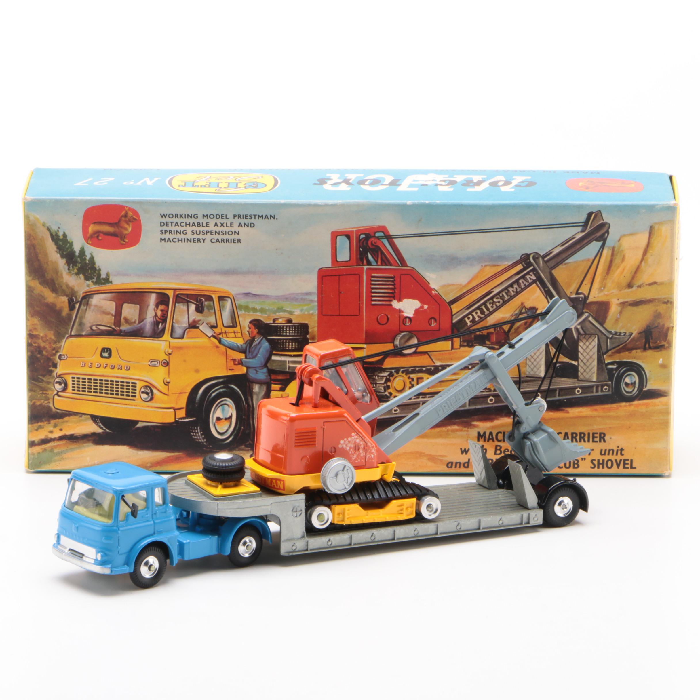 Corgi Toys Machinery Carrier with Bedford Tractor Gift Set #27 in Box, 1960s