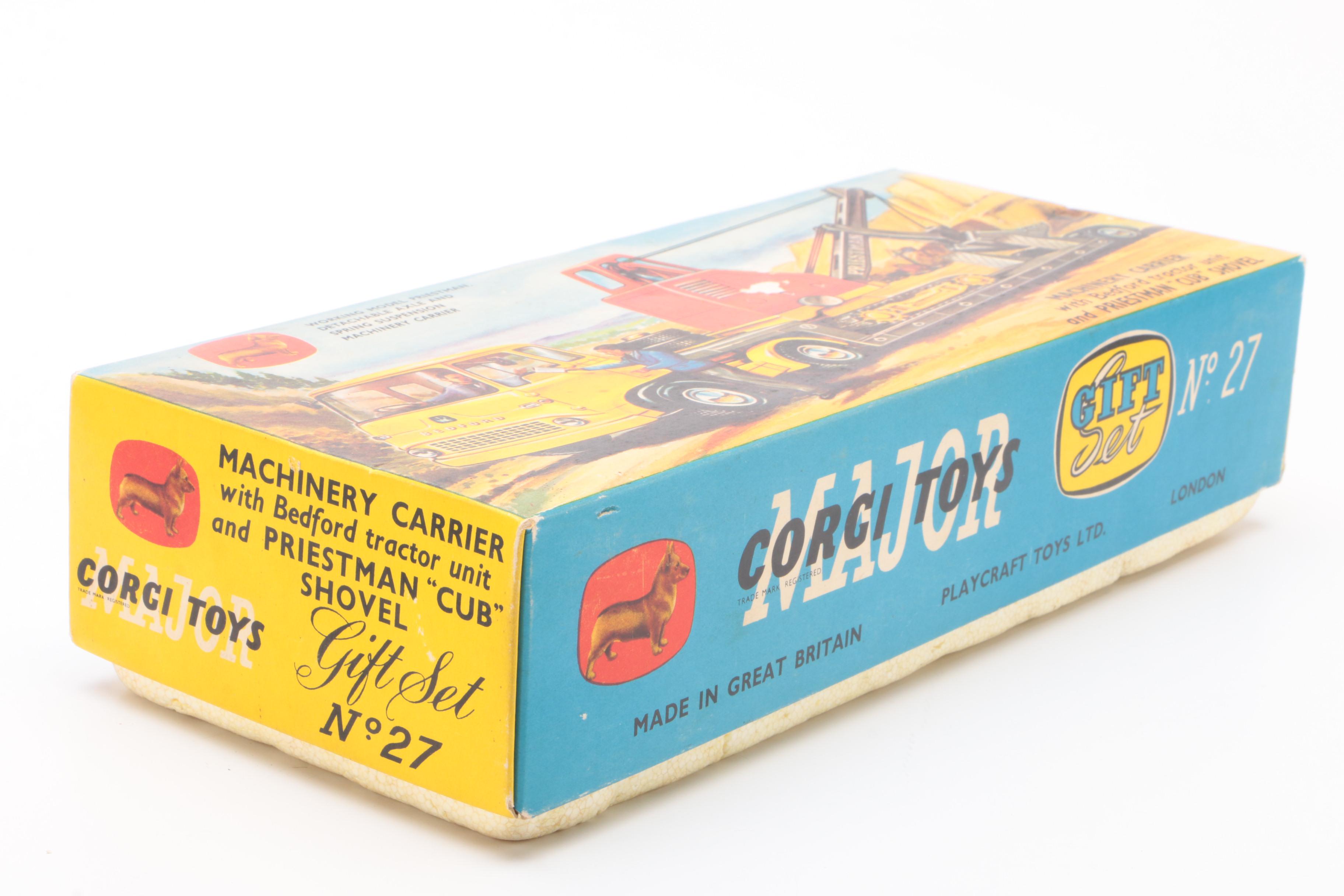 Corgi Toys Machinery Carrier with Bedford Tractor Gift Set #27 in Box, 1960s