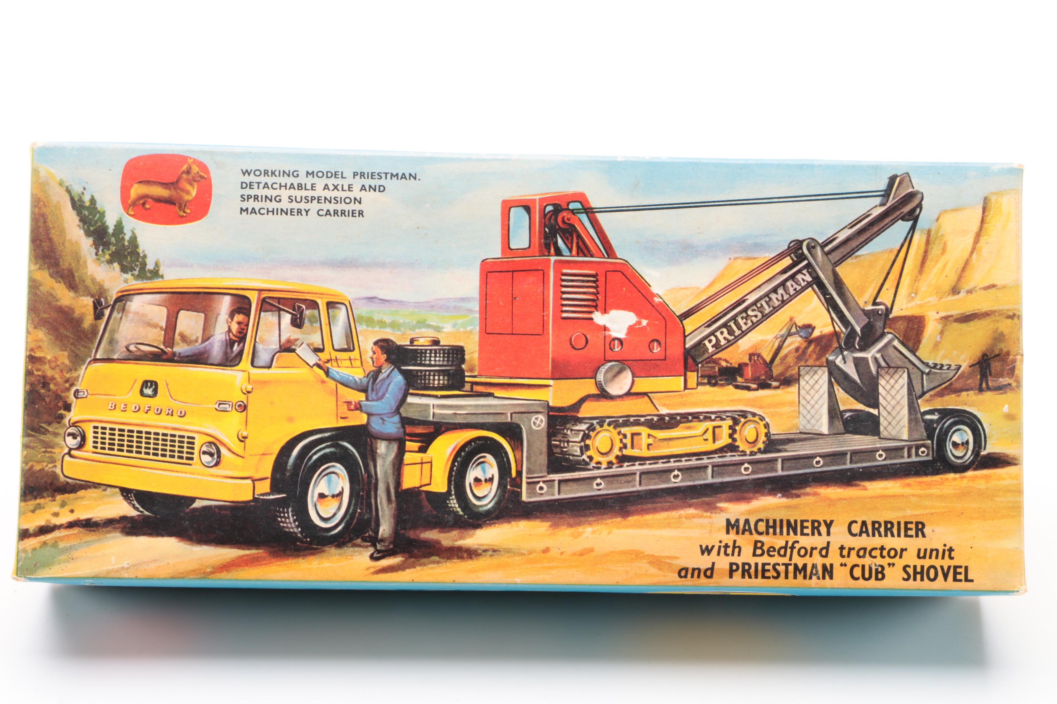 Corgi Toys Machinery Carrier with Bedford Tractor Gift Set #27 in Box, 1960s