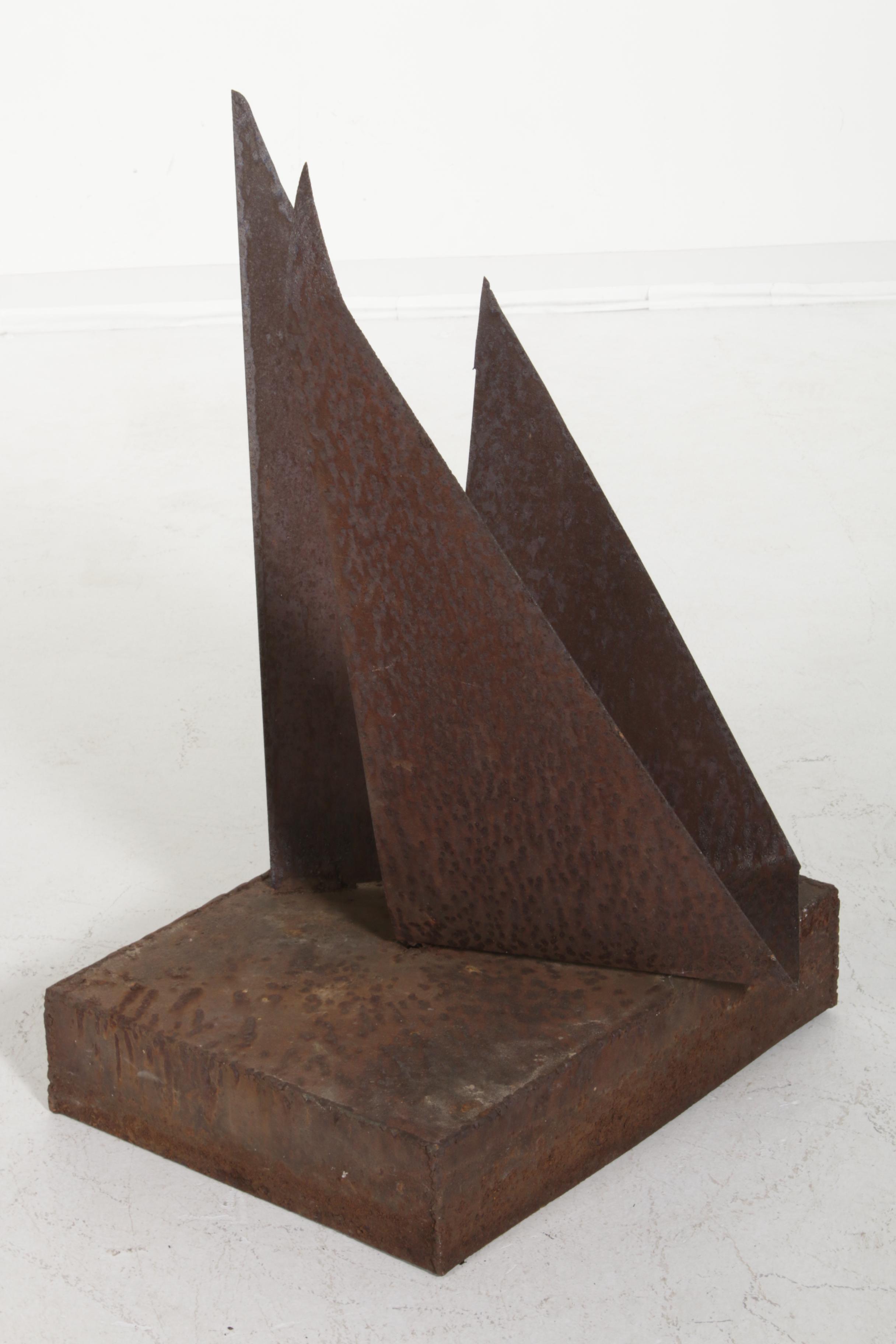 Brutalist Metal Sculpture