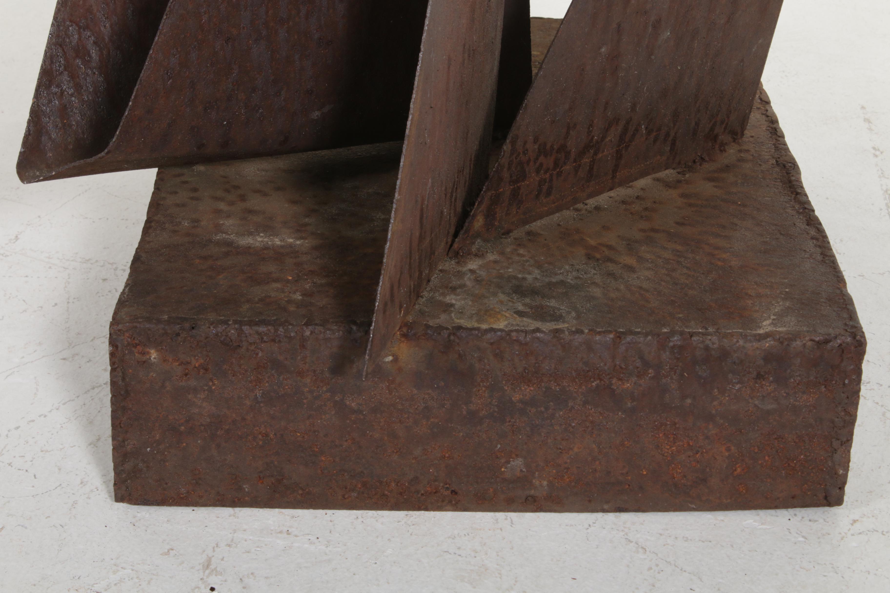 Brutalist Metal Sculpture