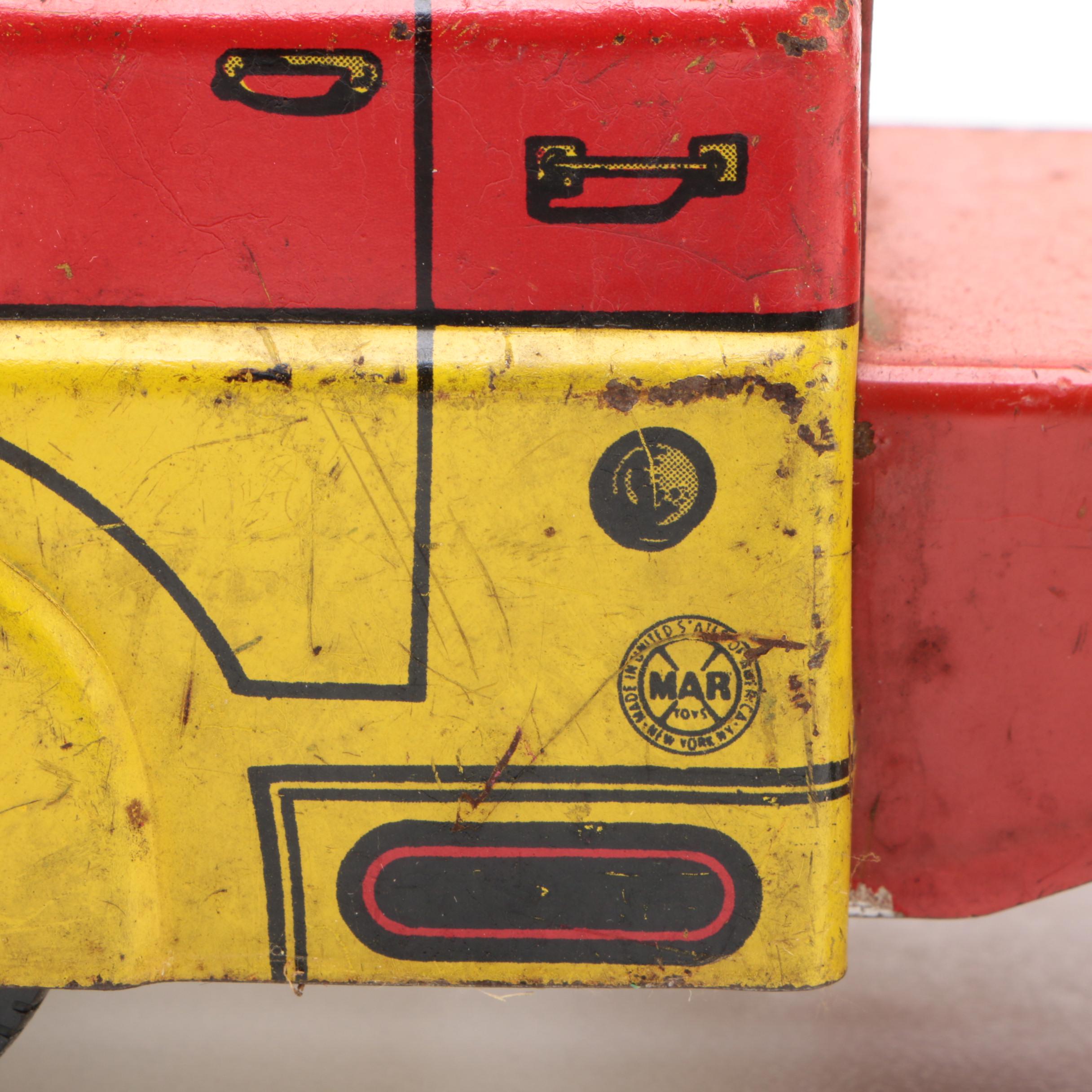 Marx Tin Lithograph Livestock Transport Company Dodge Toy Truck, 1950s