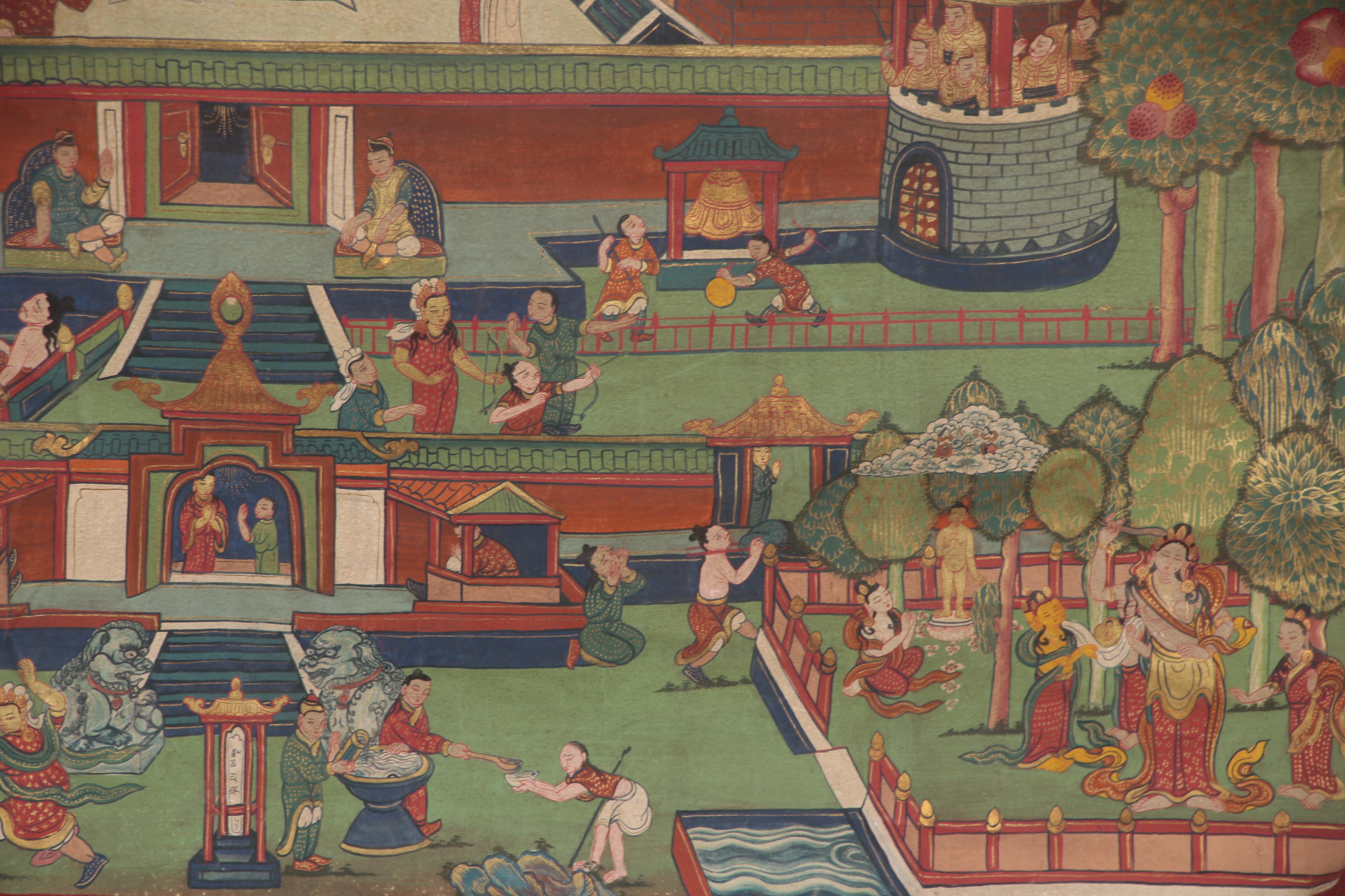 Tibetan Buddhist Thangka Of Padmasambhava In His Pure Land, Early 19th ...