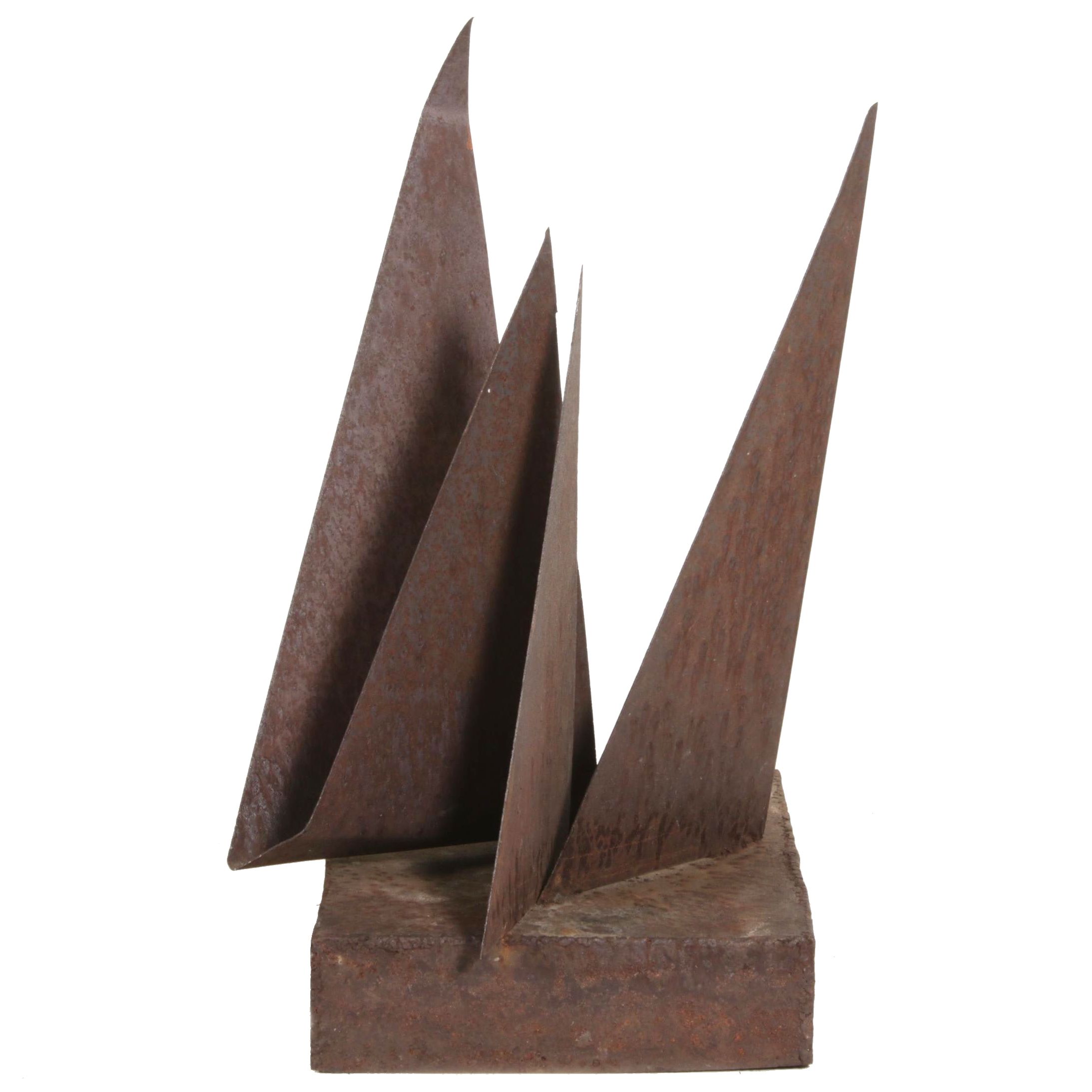 Brutalist Metal Sculpture
