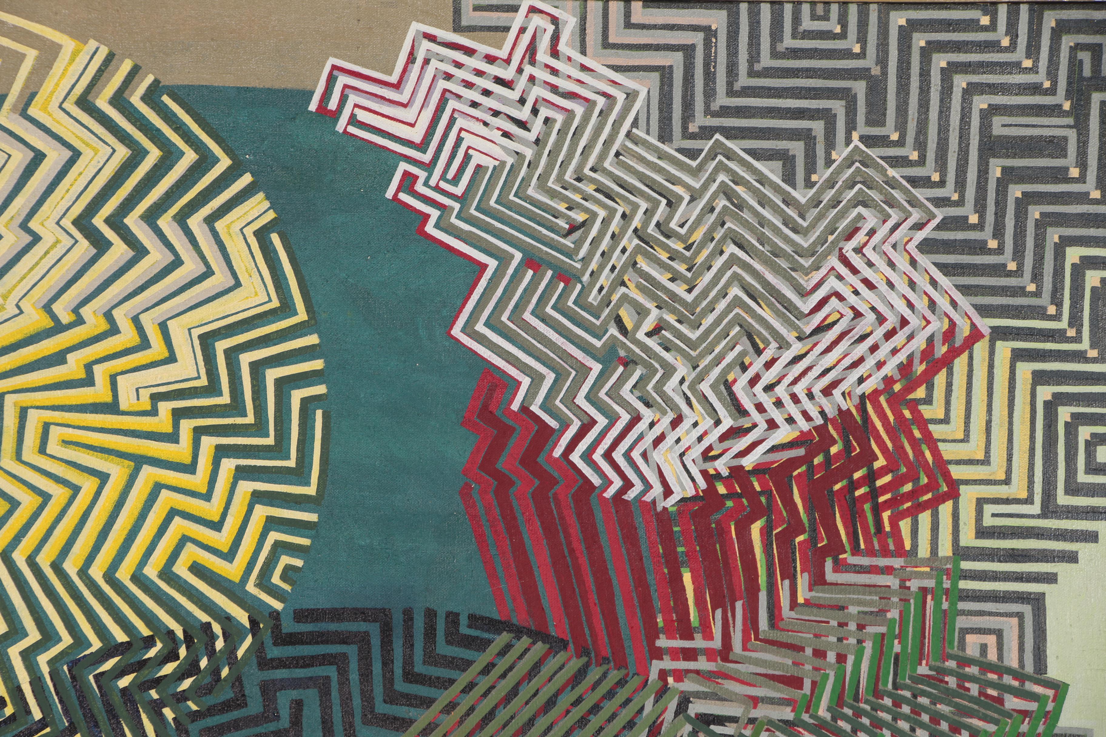 Boyce Benge Monumental Oil Painting "Knowledge Breeds", 1981