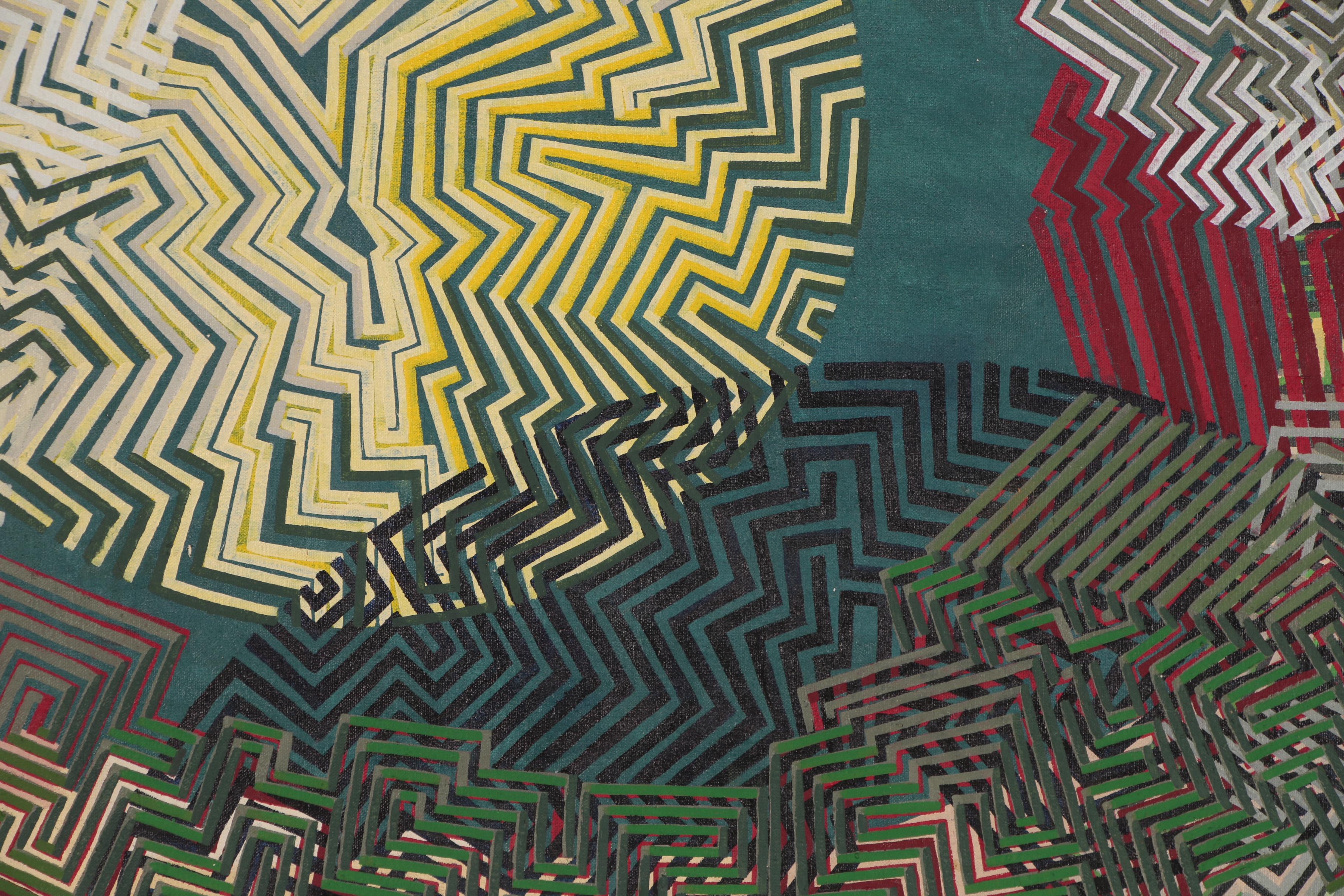 Boyce Benge Monumental Oil Painting "Knowledge Breeds", 1981