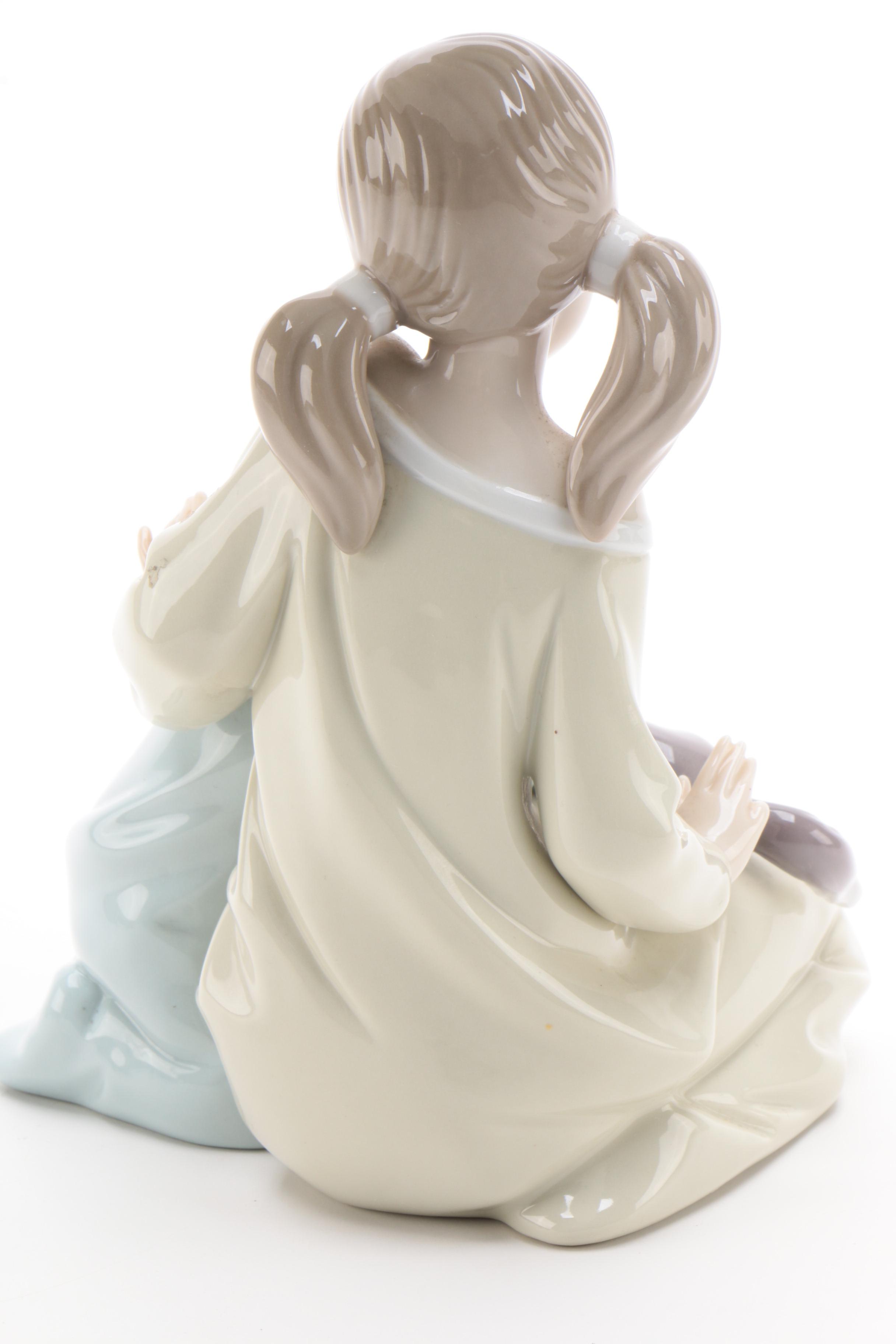 Lladró "Little Sister" Porcelain Figurine Designed by Francisco Catala
