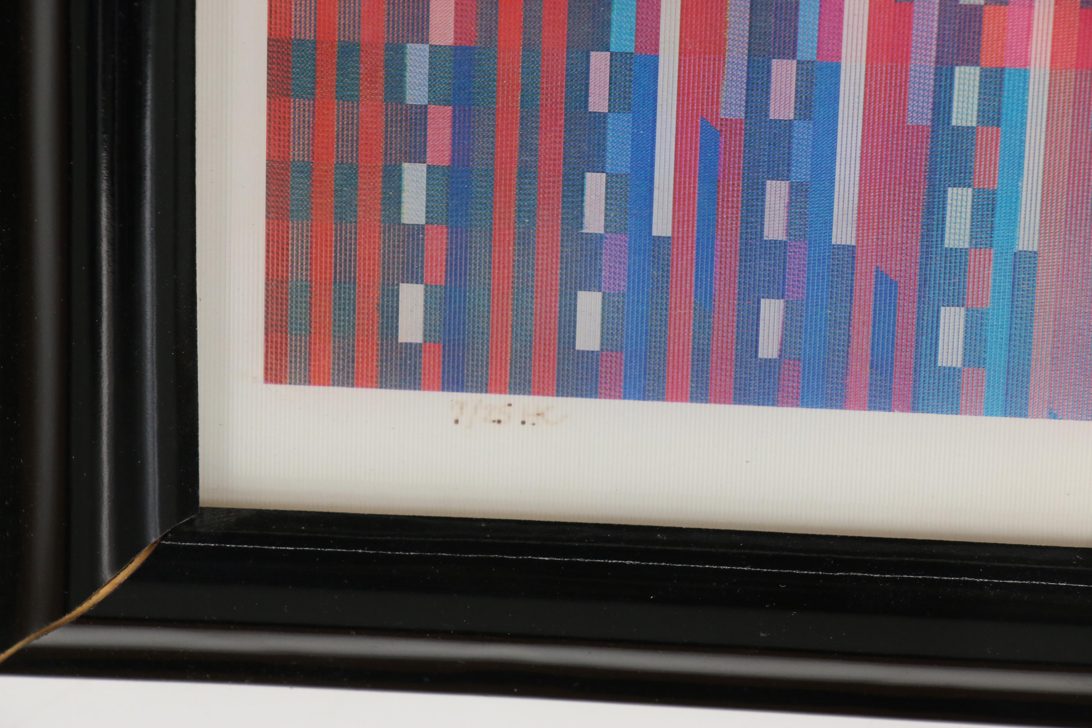 Yaacov Agam Agamograph "L'Chaim Rainbow"