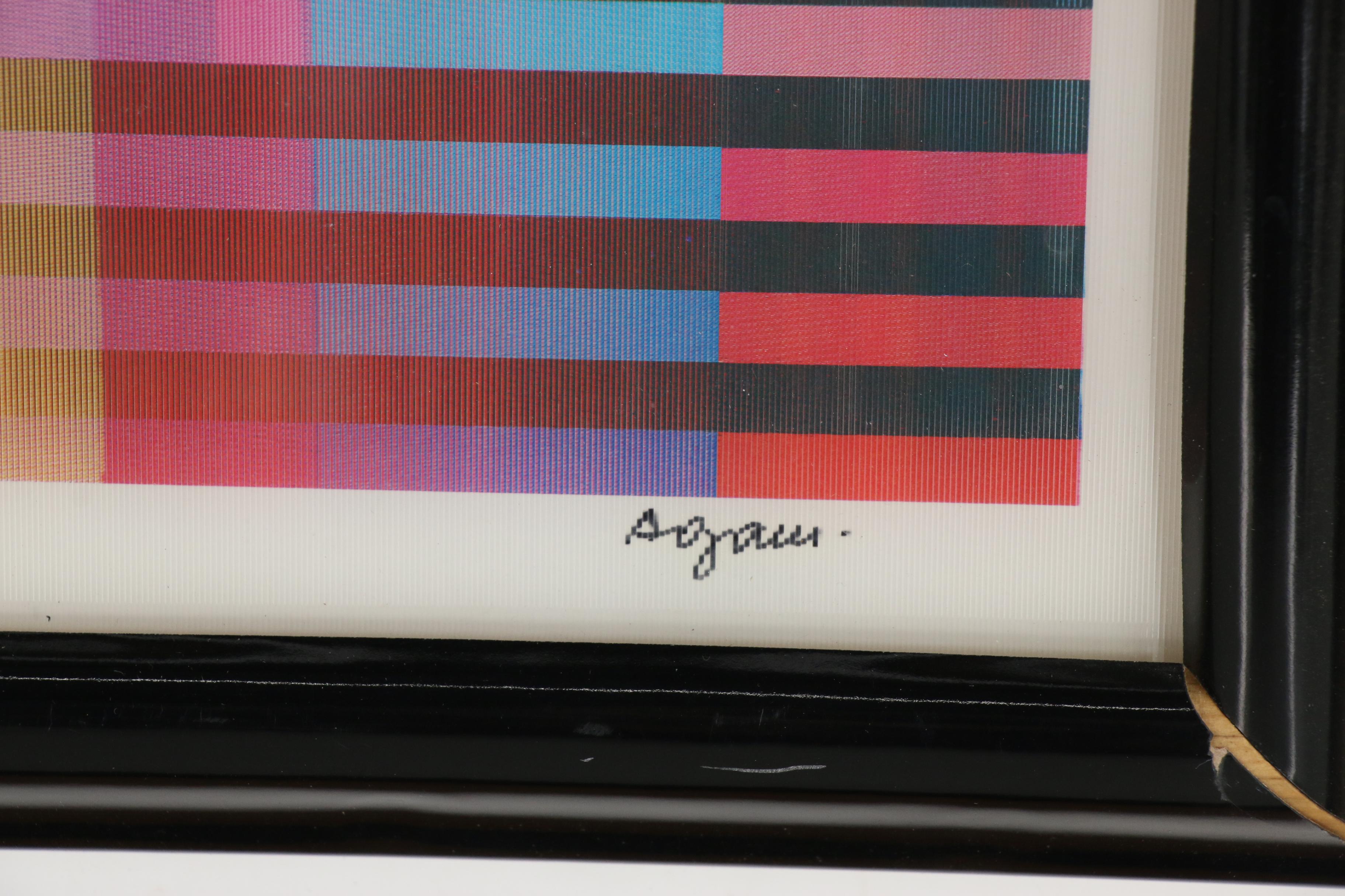 Yaacov Agam Agamograph "L'Chaim Rainbow"