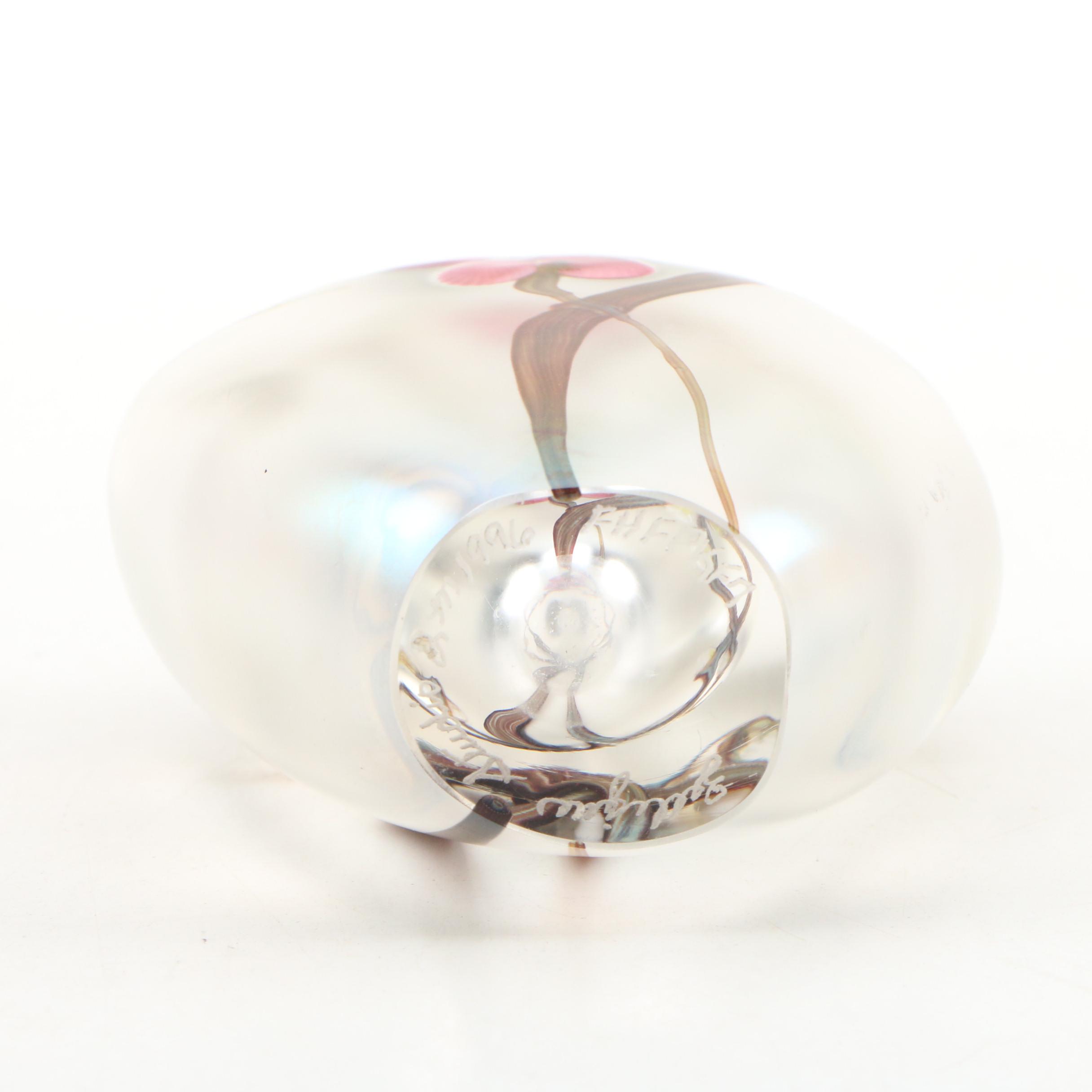 Joseph Morel for Zellique Studio Blown Glass Perfume Bottle, 1996