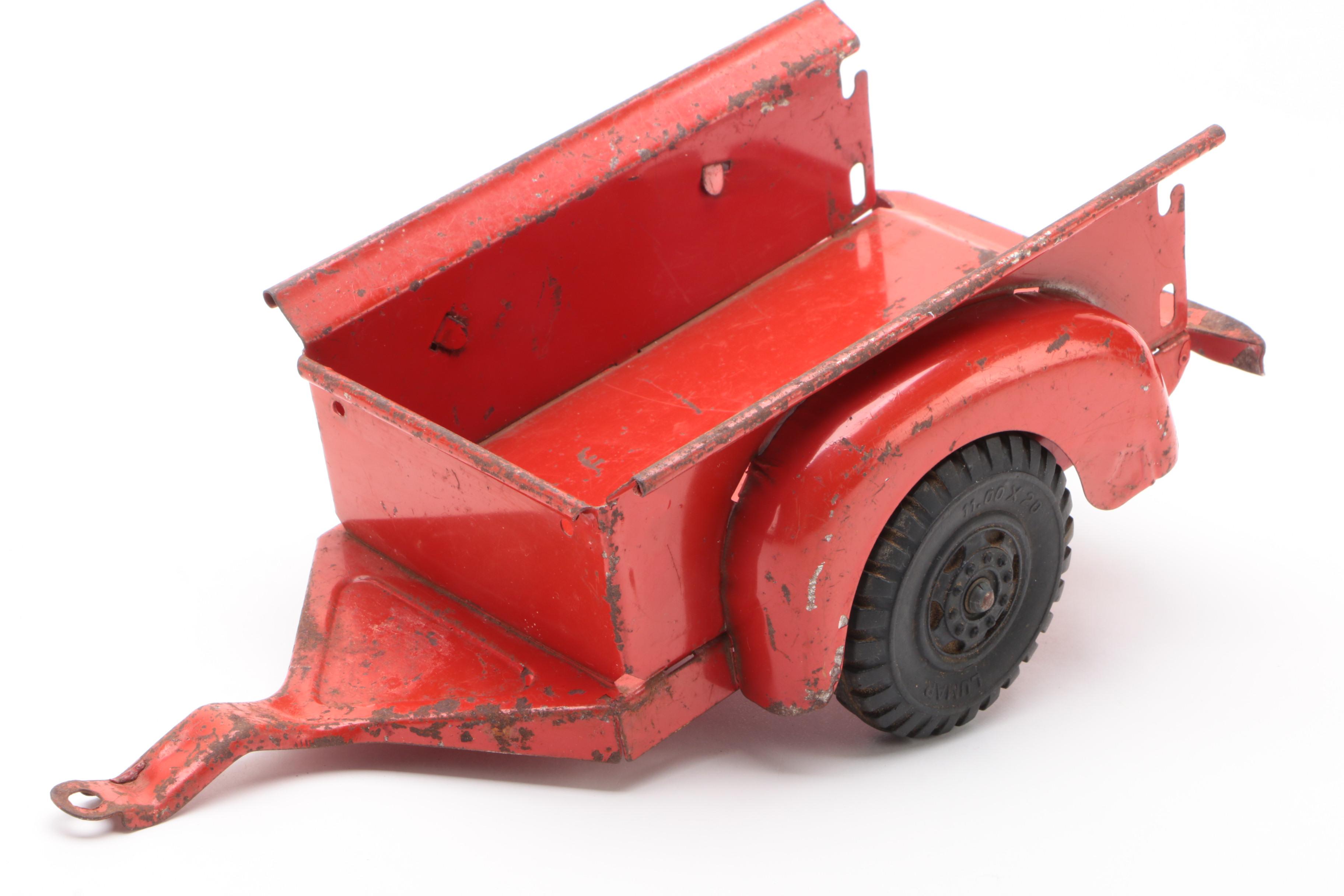 Tonka Pressed Steel Pick-Up Farming Truck with Utility Cart, 1962-1969