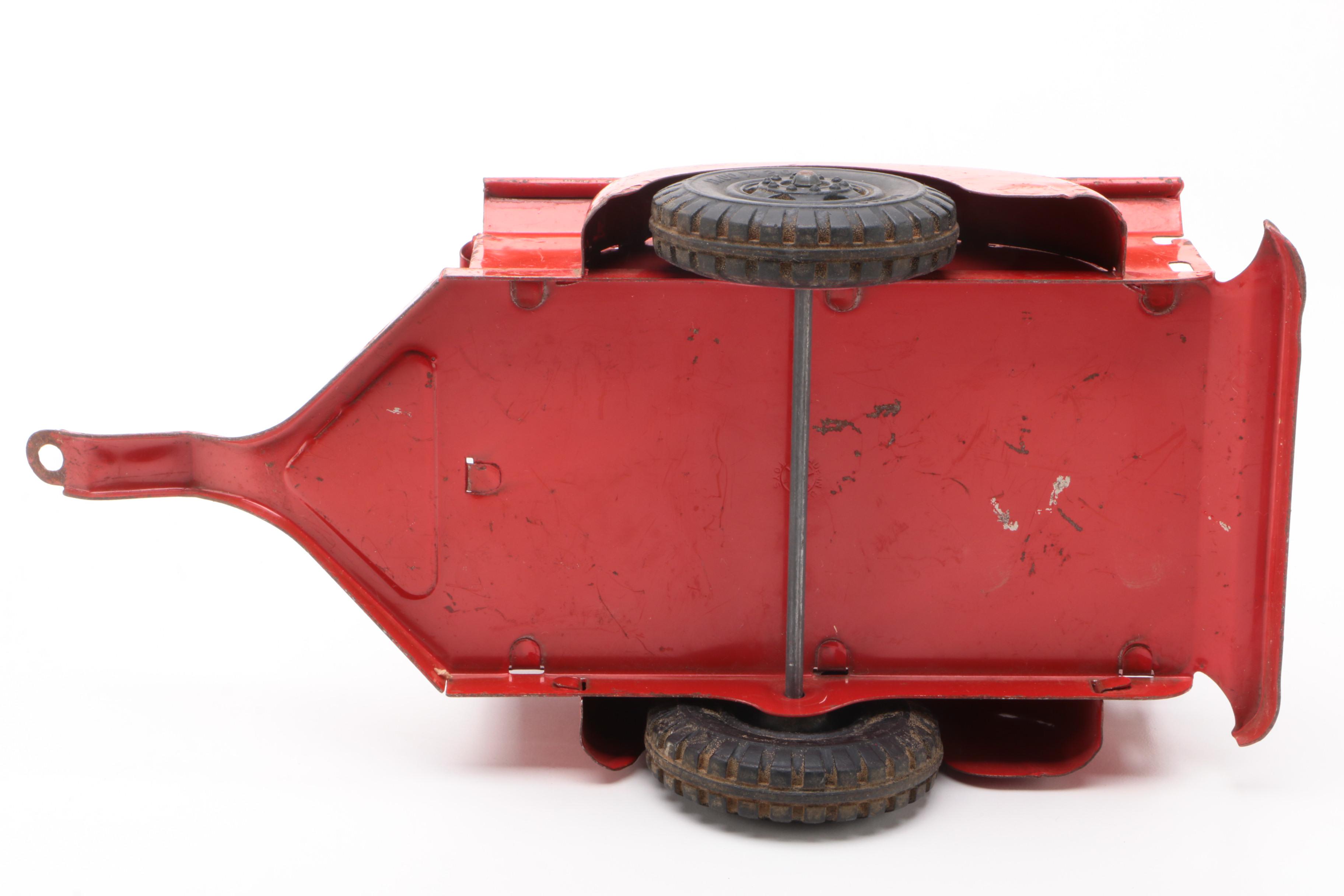 Tonka Pressed Steel Pick-Up Farming Truck with Utility Cart, 1962-1969