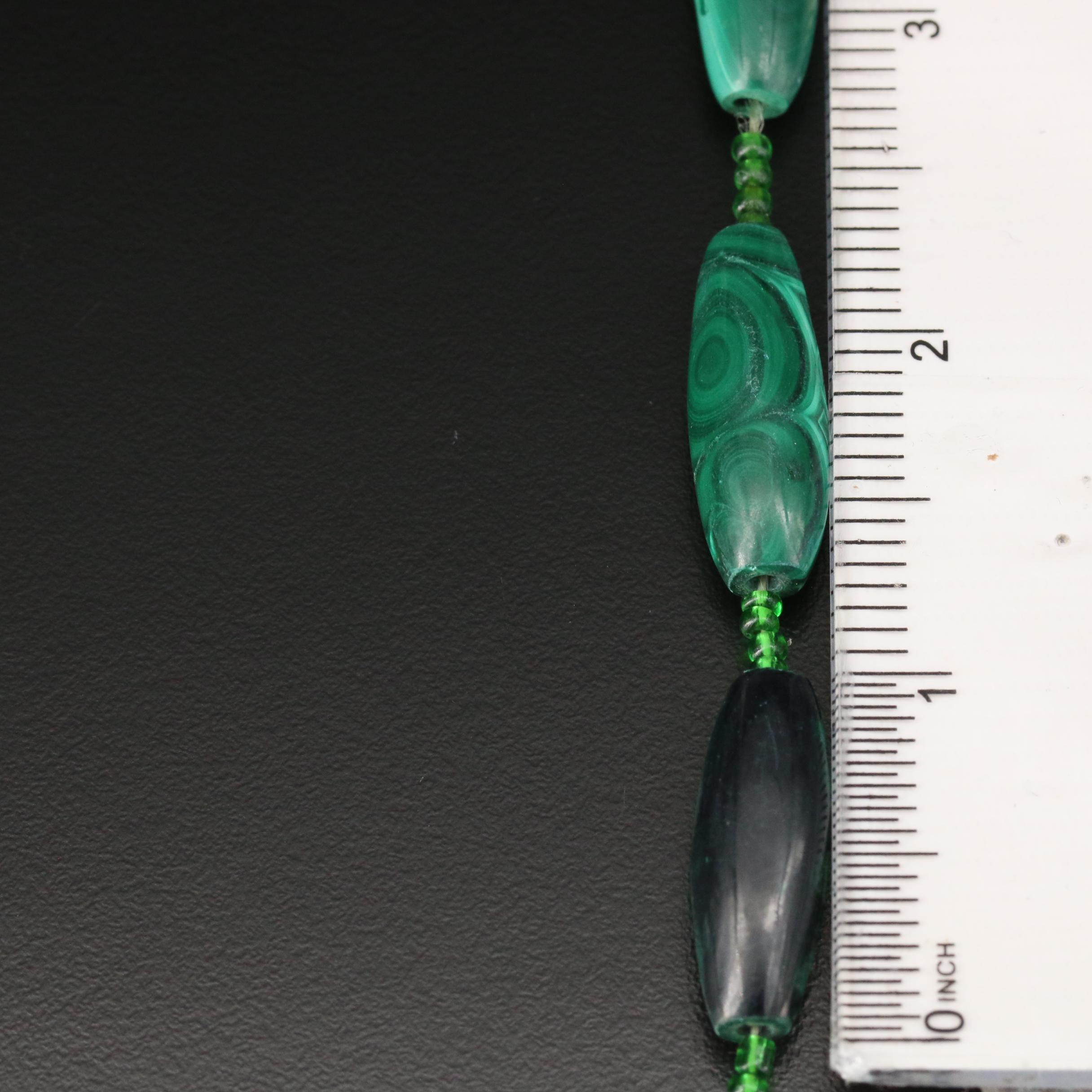 Malachite Continuous Beaded Necklace