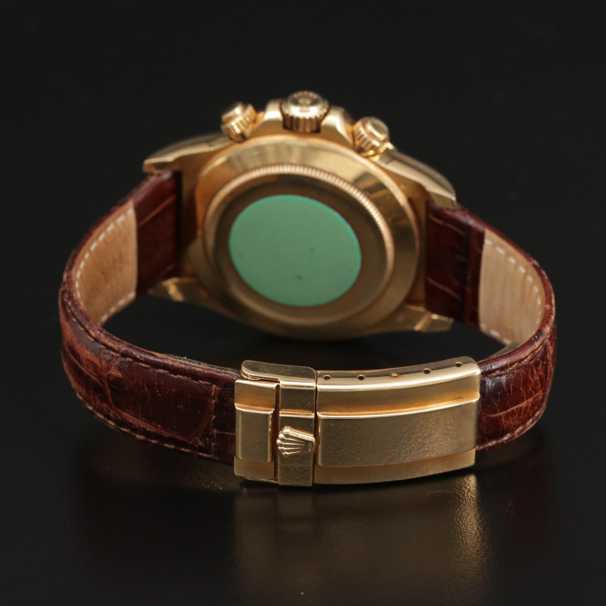 1997 Rolex Daytona Zenith 16518 18K Gold Chronograph Watch